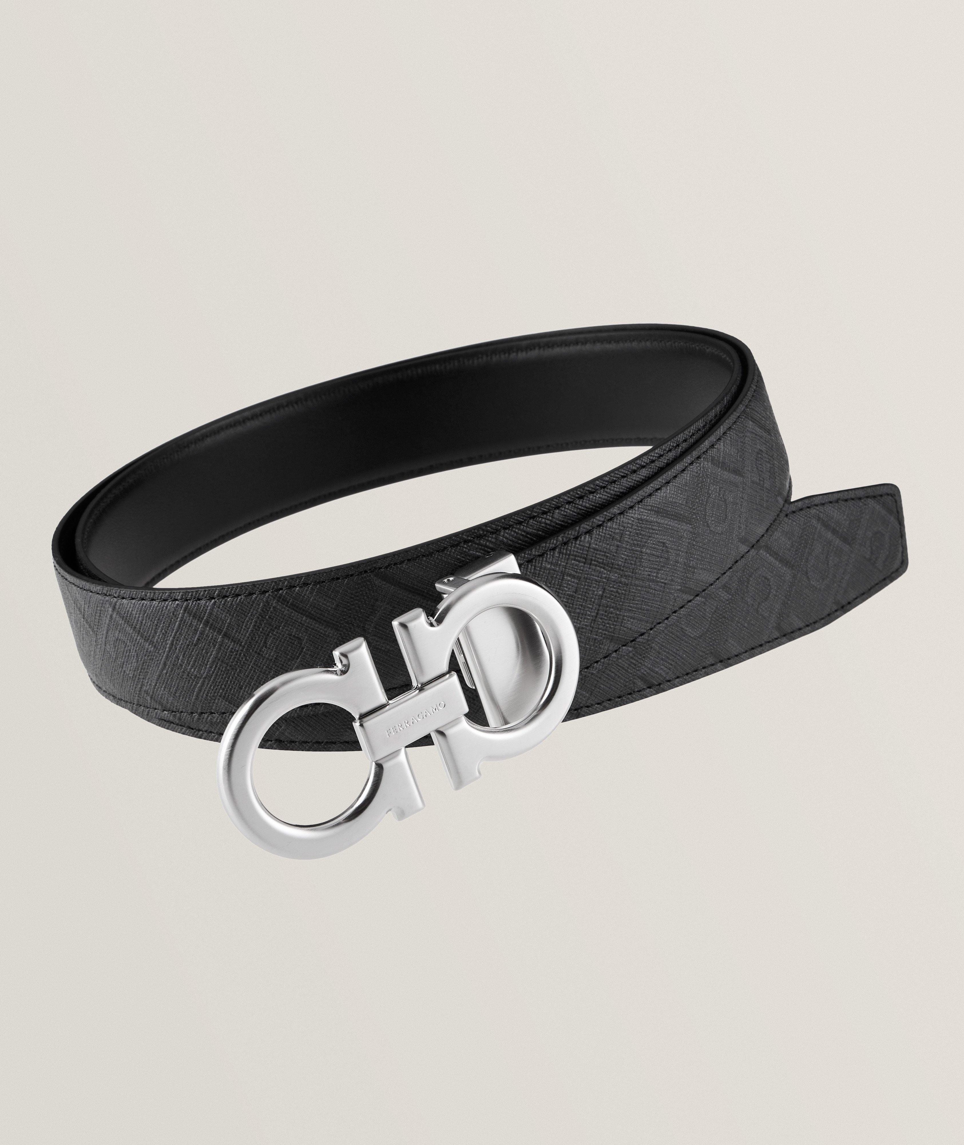 Reversible Leather Monogram Gancio Belt  image 0