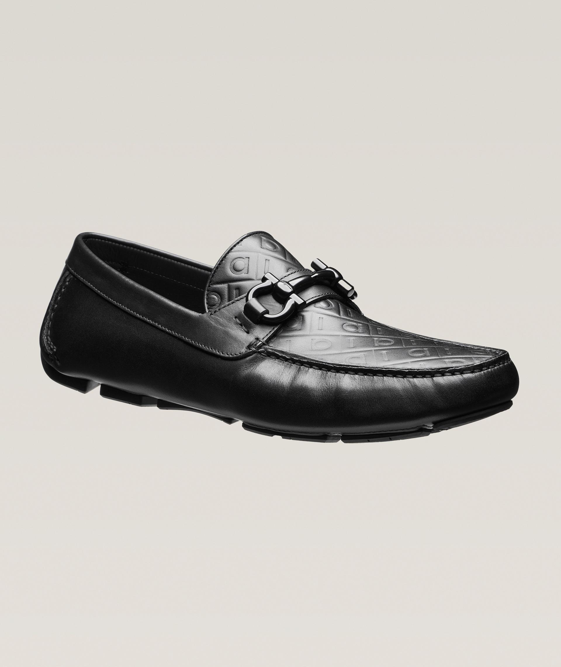 Mocassin Parigi en cuir à motif de logos image 0