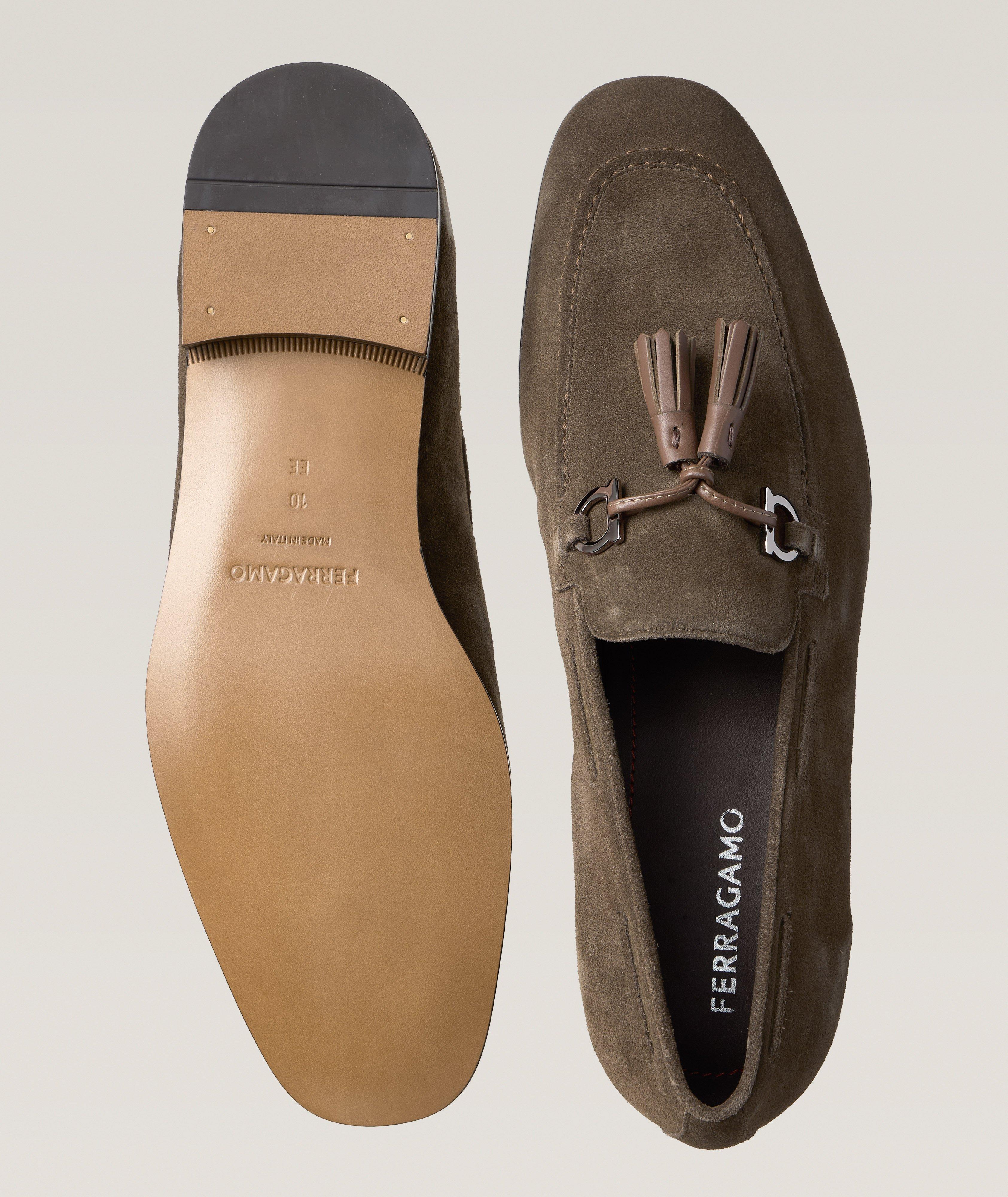 Basilea Gancio Suede-Leather Tassel Loafers image 1