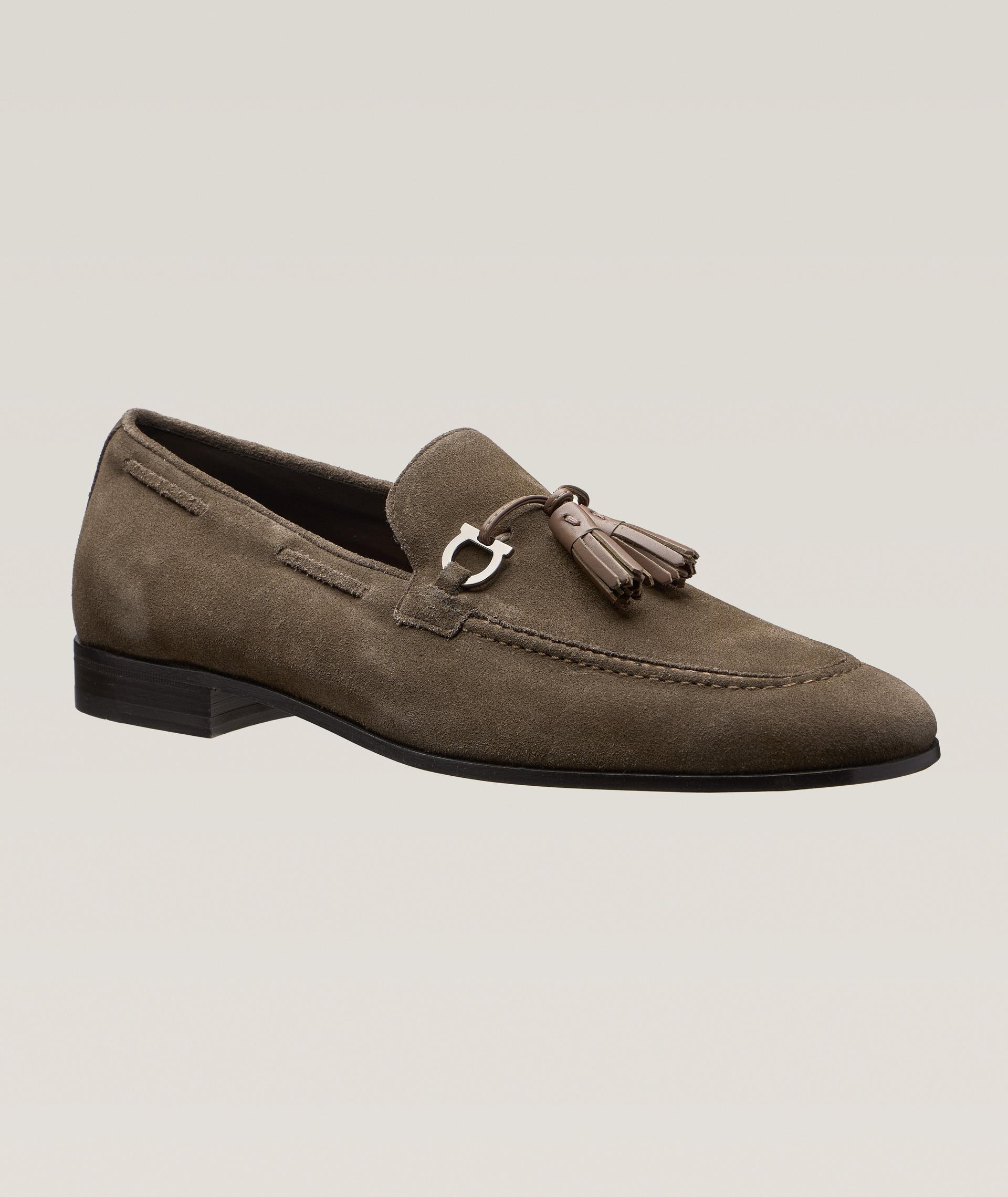 Basilea Gancio Suede-Leather Tassel Loafers image 0