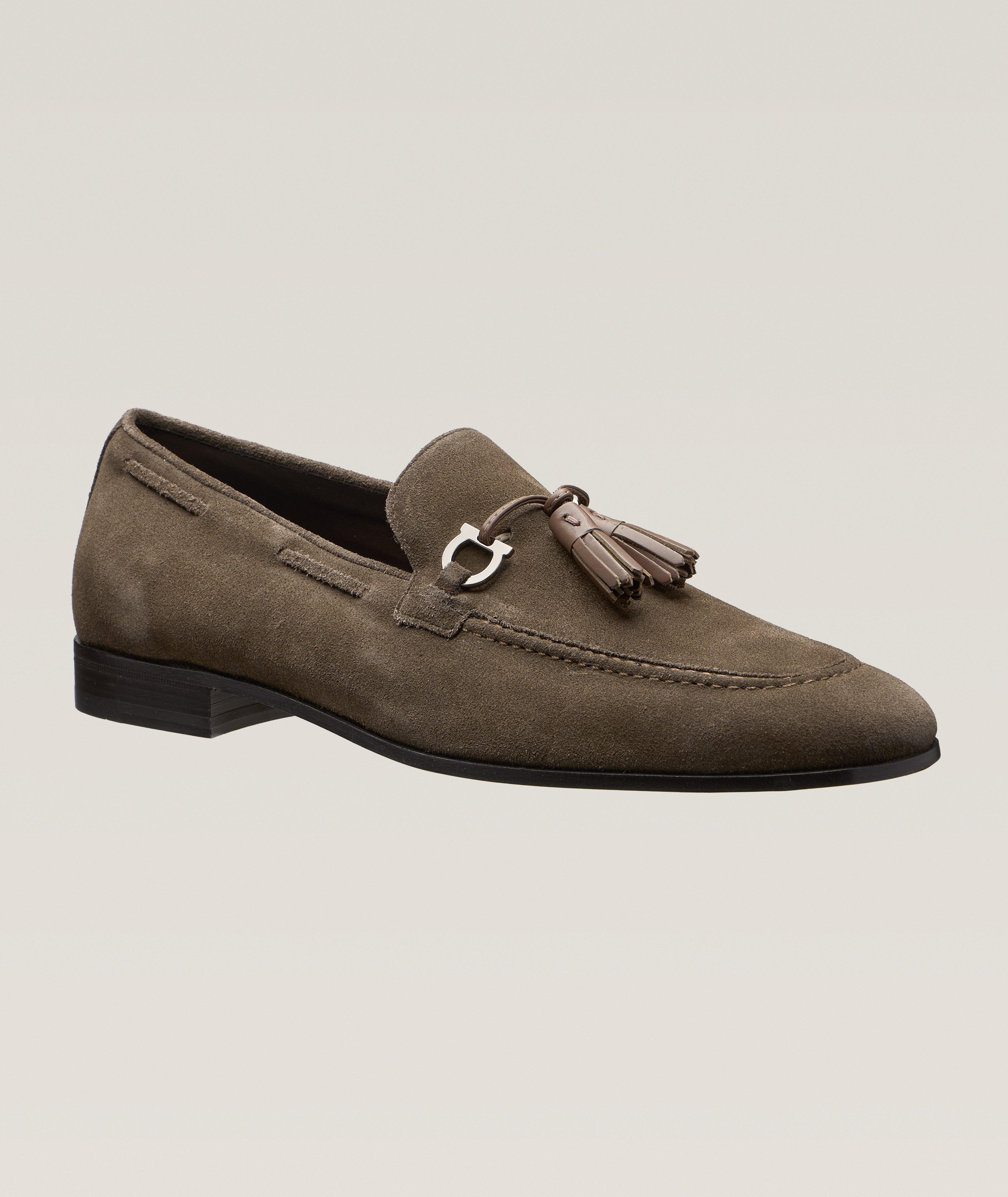 Basilea Gancio Suede-Leather Tassel Loafers image 0