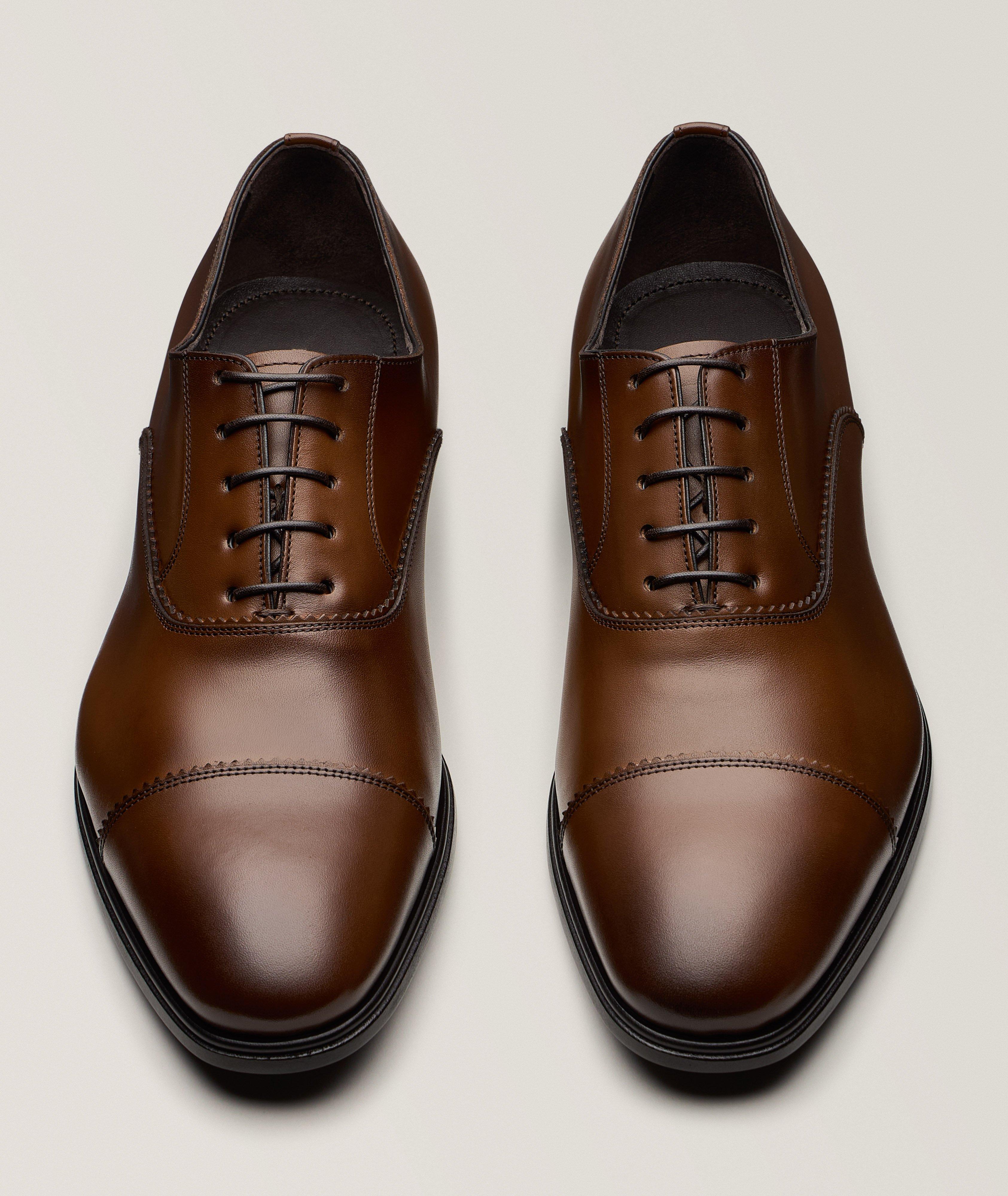 Boston Burnished Leather Cap-Toe Oxfords image 1