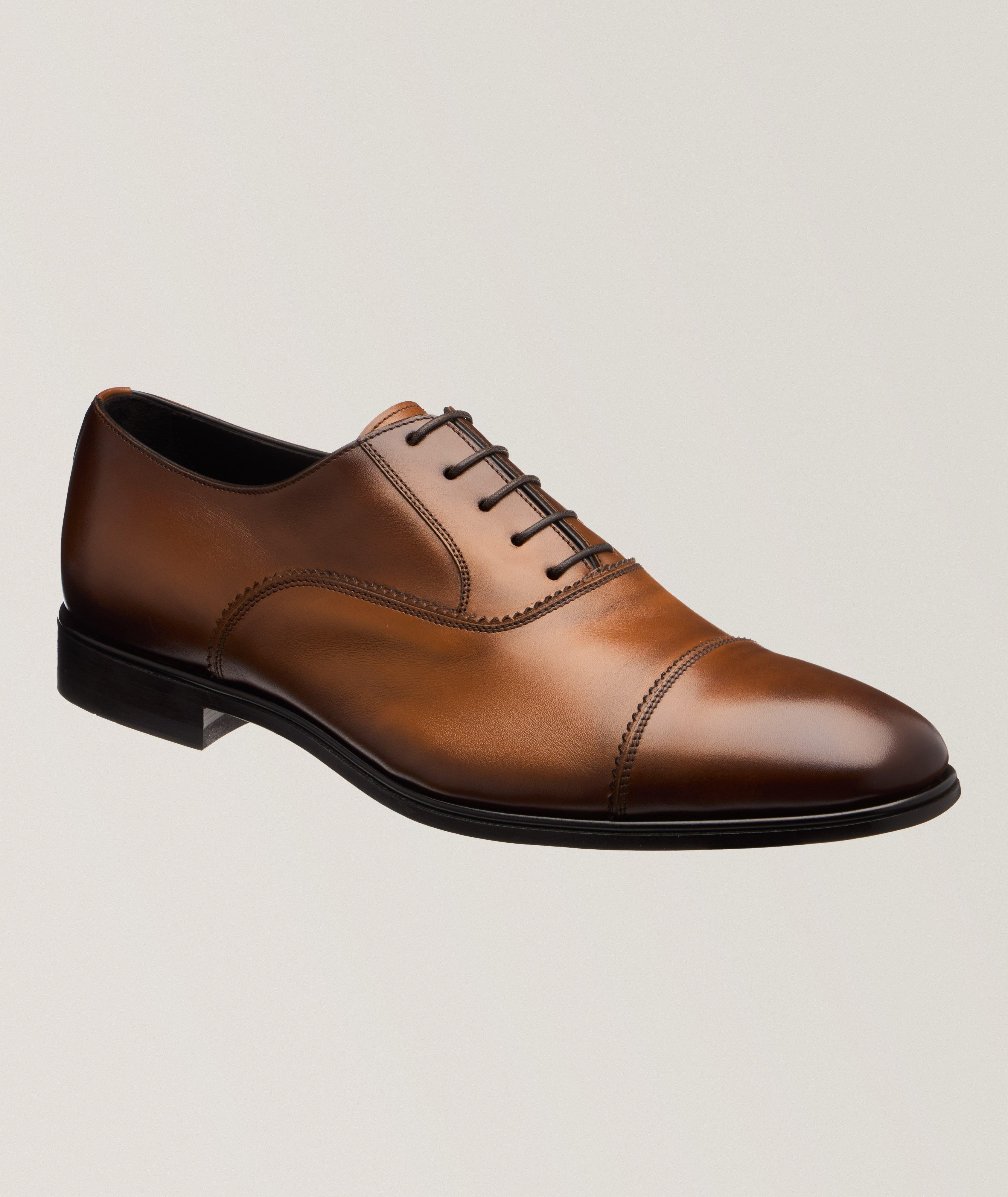 Boston Burnished Leather Cap Toe Oxfords image 0