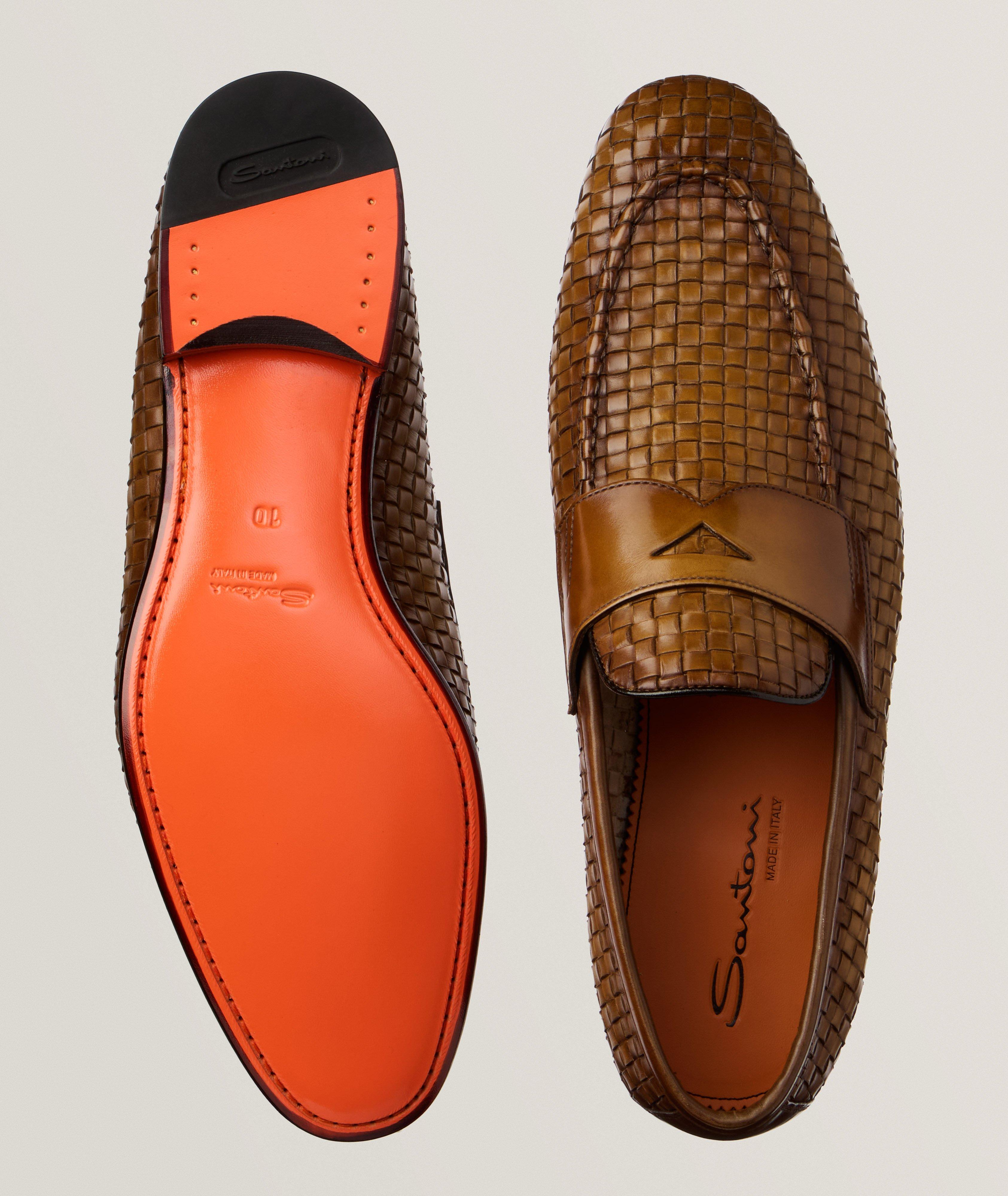 Carlos Woven Leather Loafers  image 2