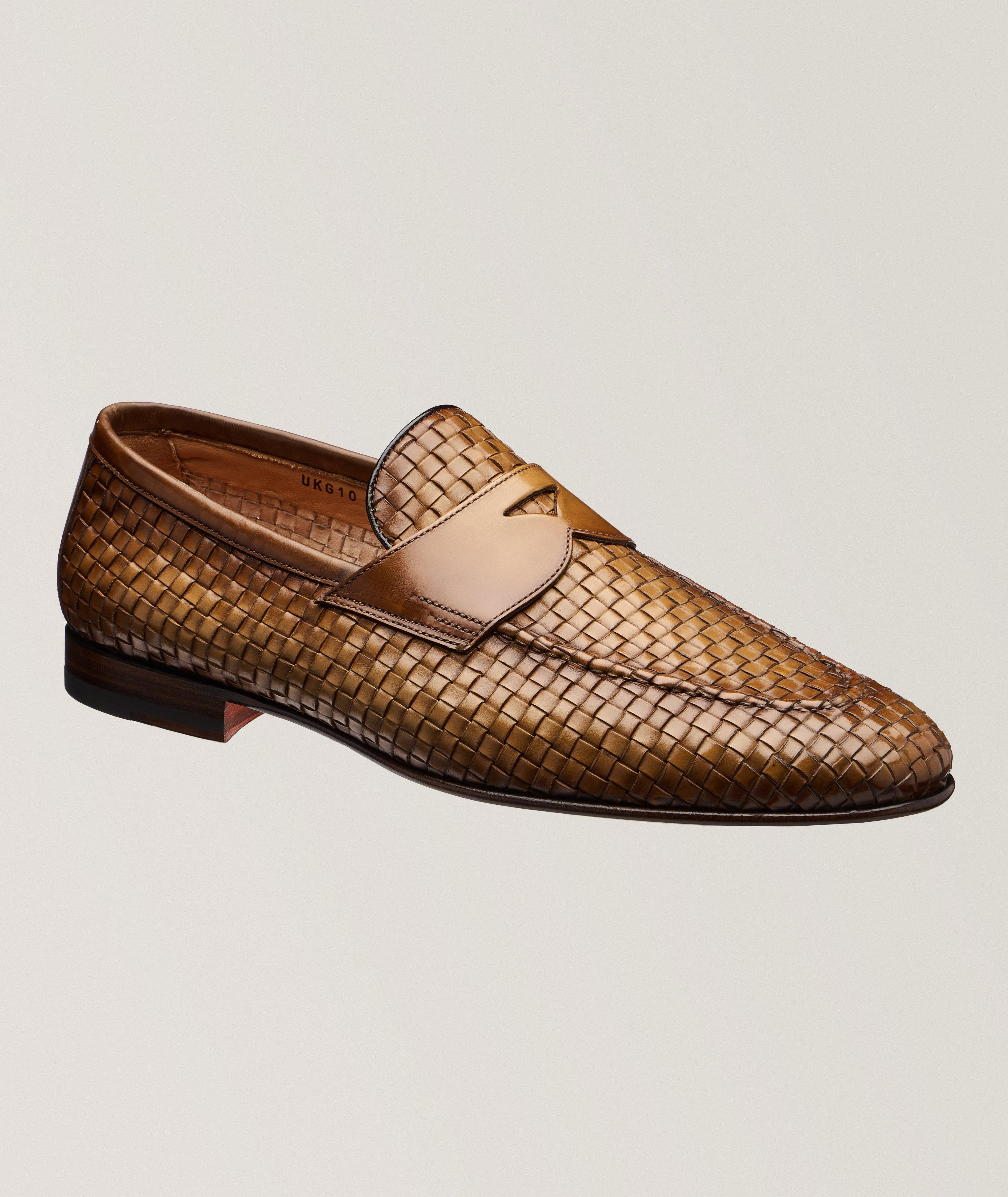 Carlos Woven Leather Loafers  image 0