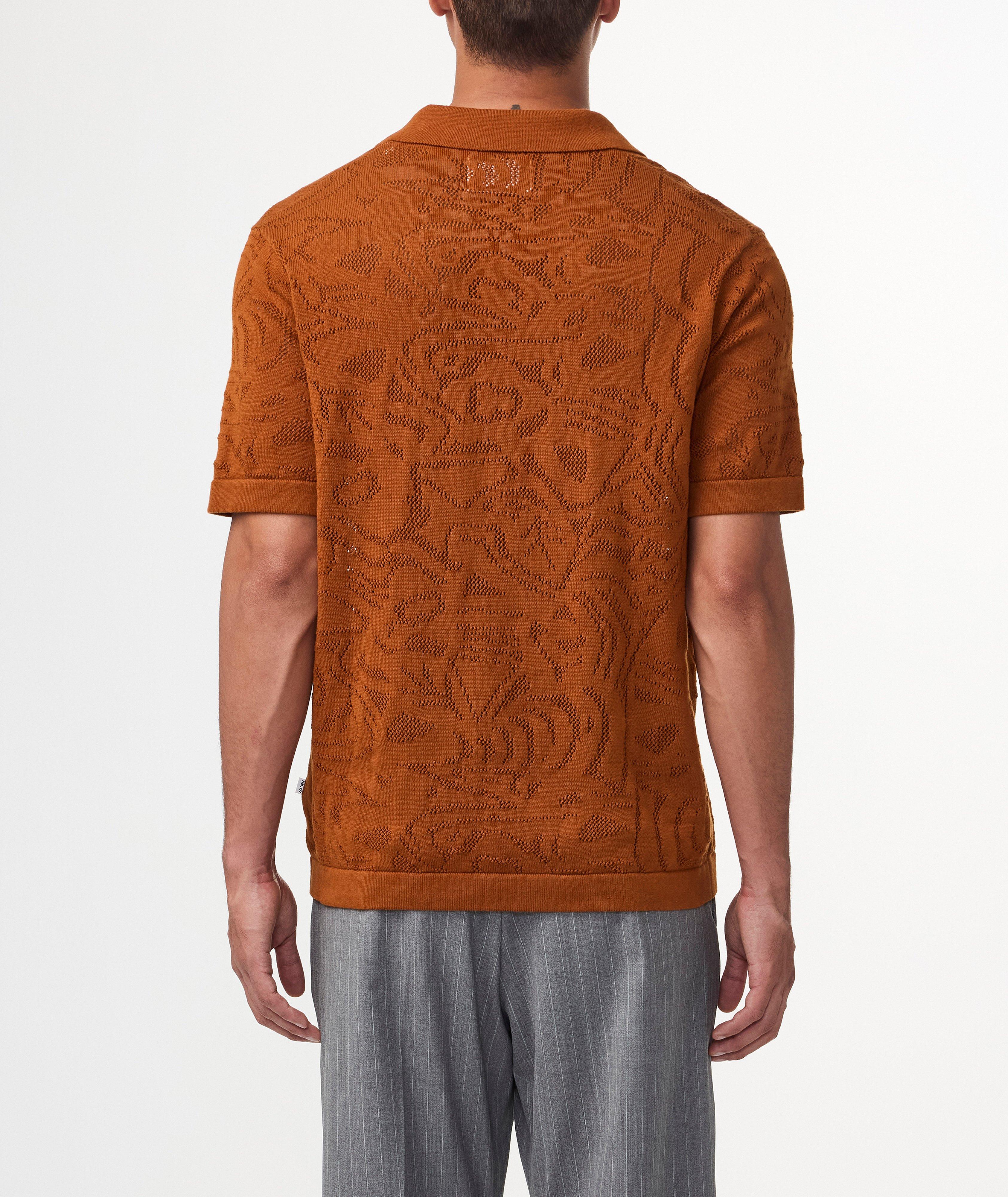 Tonal Jacquard Polo Shirt image 2