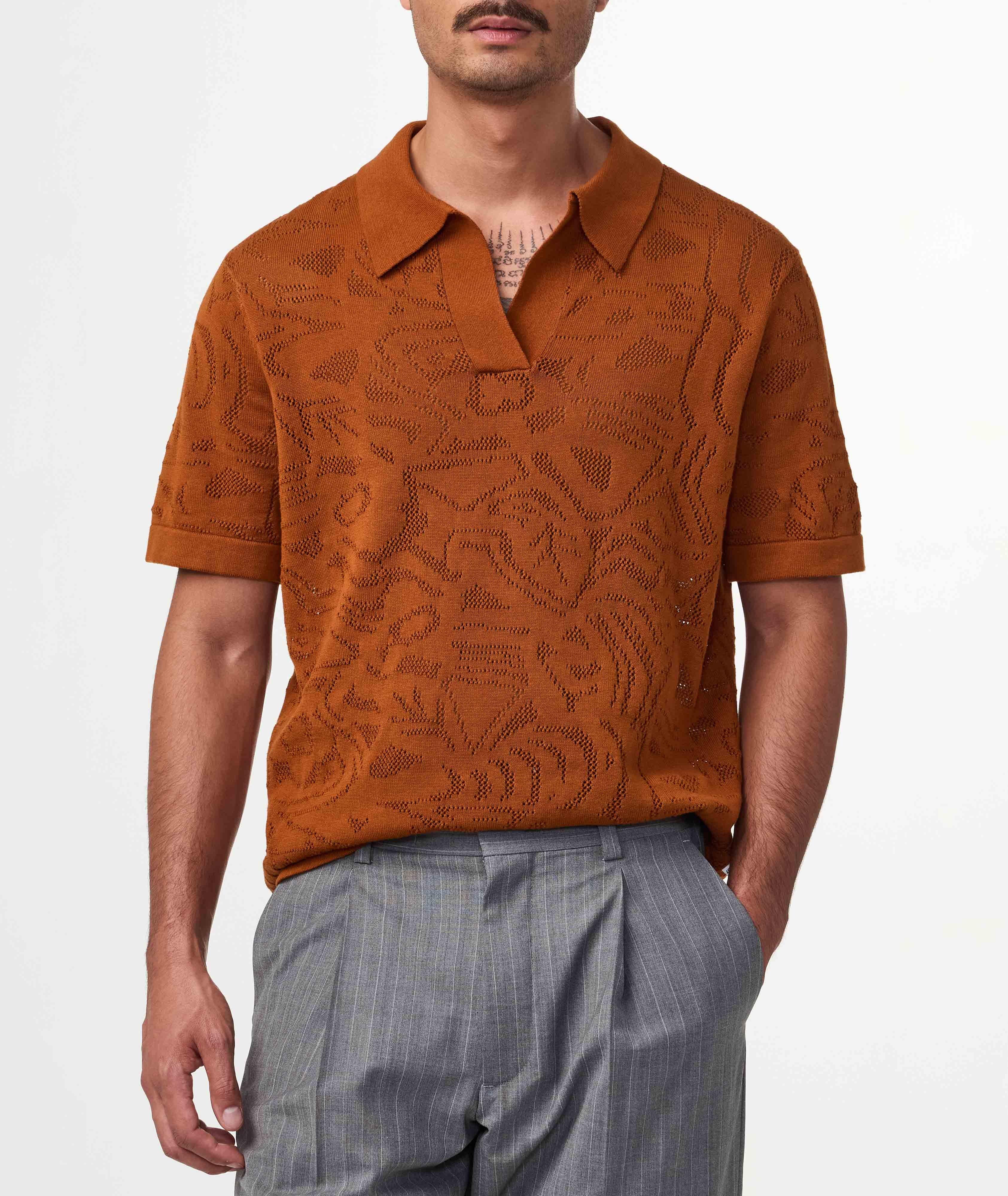 Tonal Jacquard Polo Shirt image 3