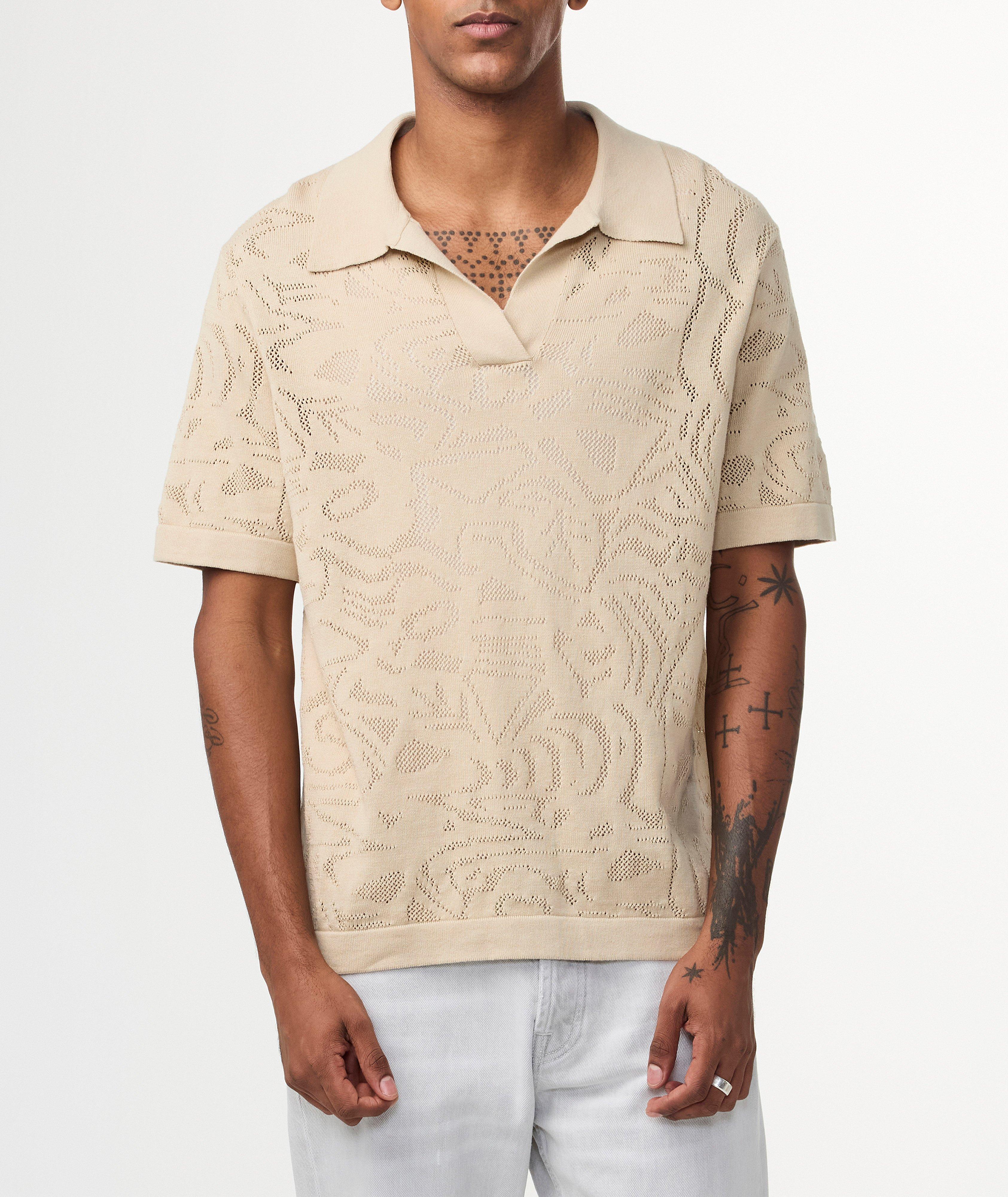 Tonal Jacquard Polo Shirt image 1