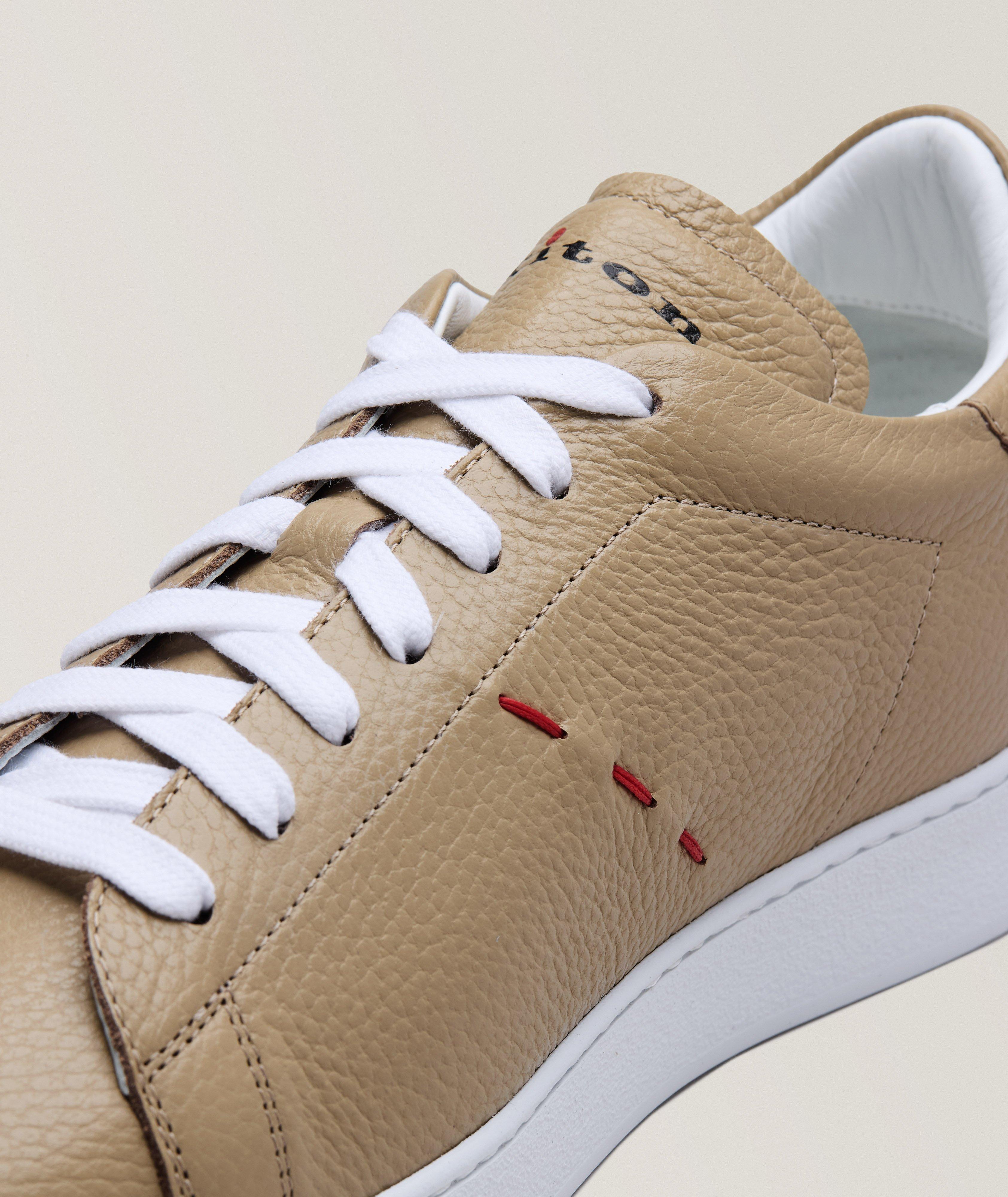 Leather Pick Stitch Sneakers  image 2