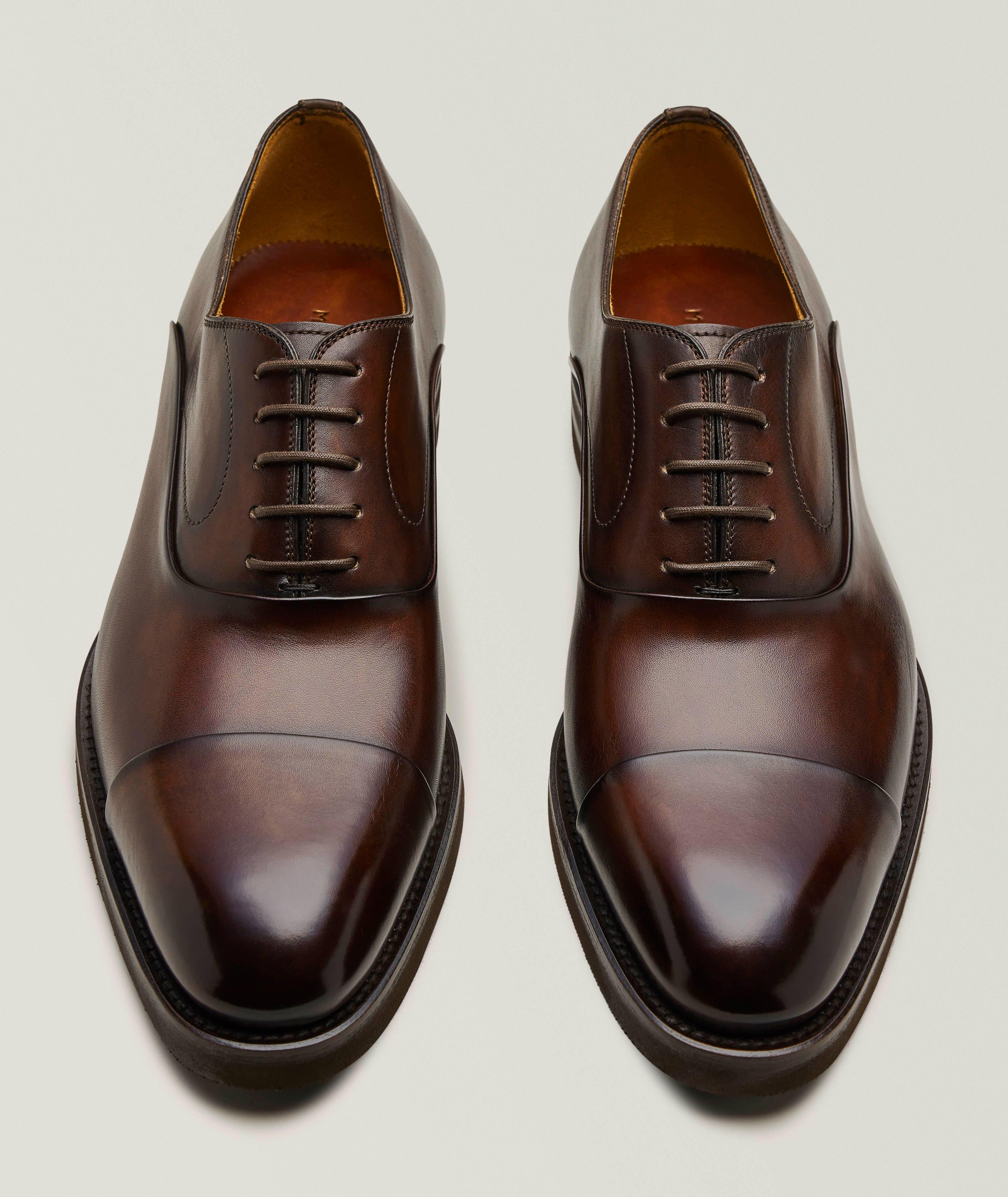 Omegga Burnished Leather Cap-Toe Oxfords image 1