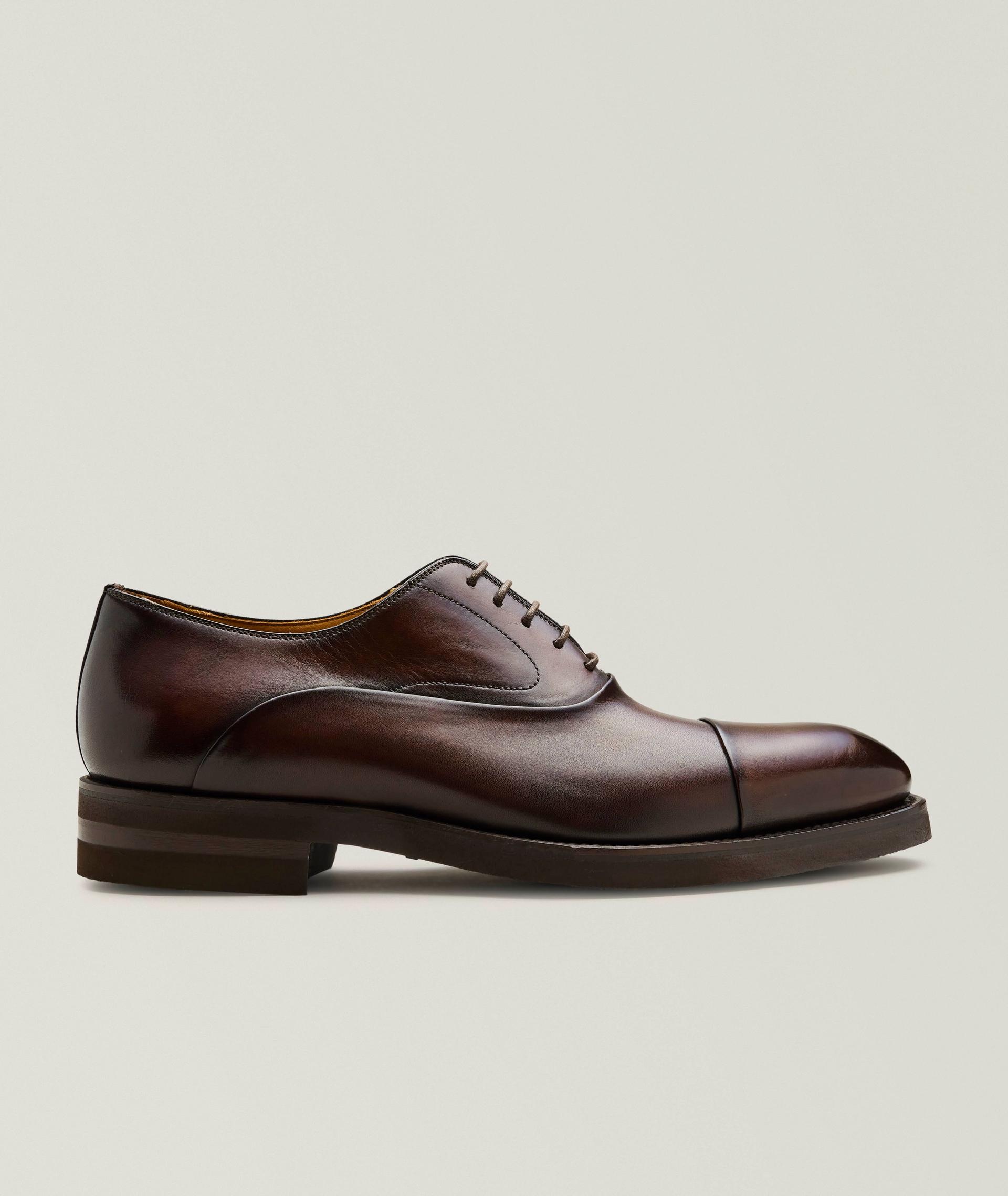 Omegga Burnished Leather Cap-Toe Oxfords image 0