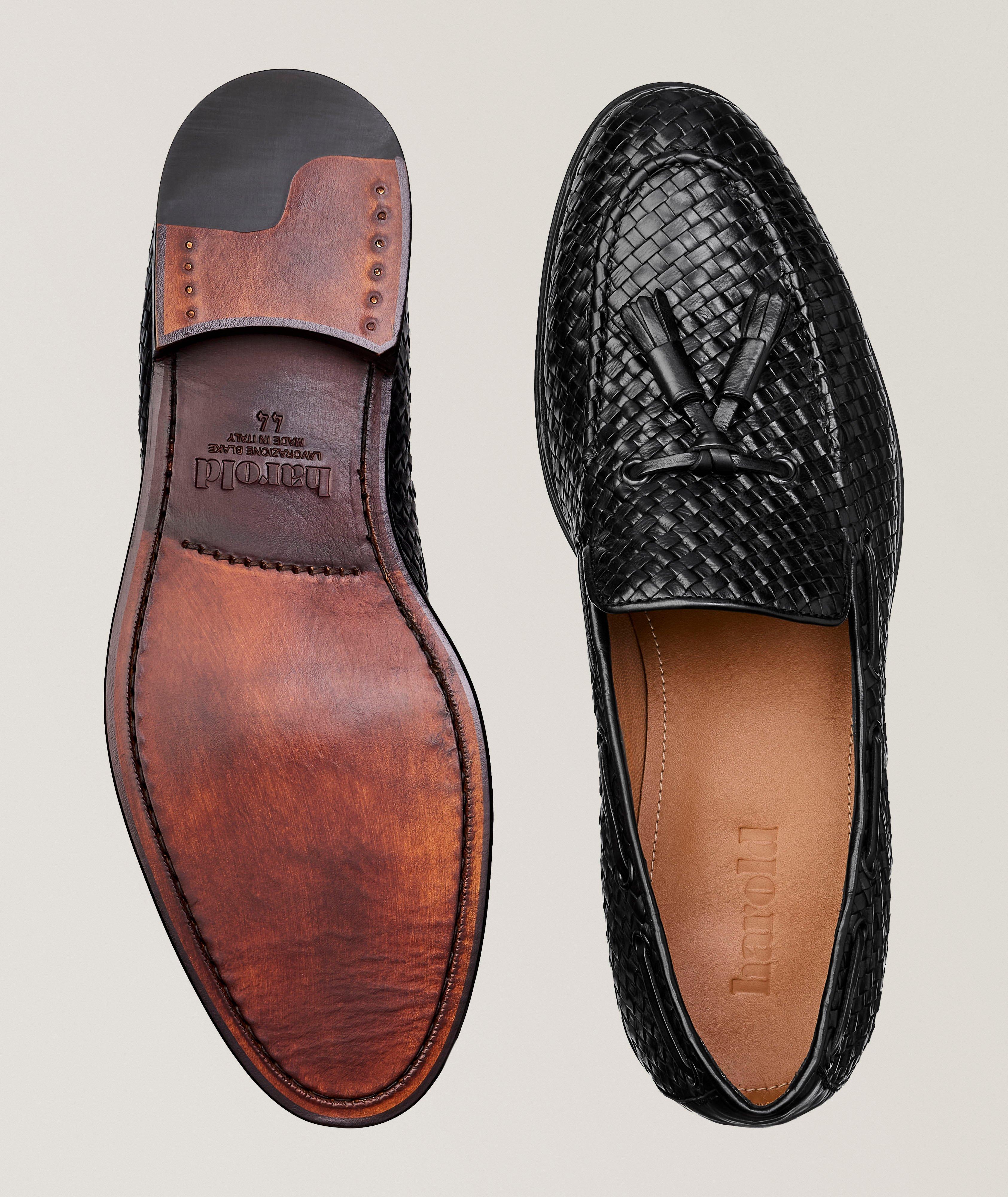 Toledo Nero Woven Leather Penny Loafers image 2