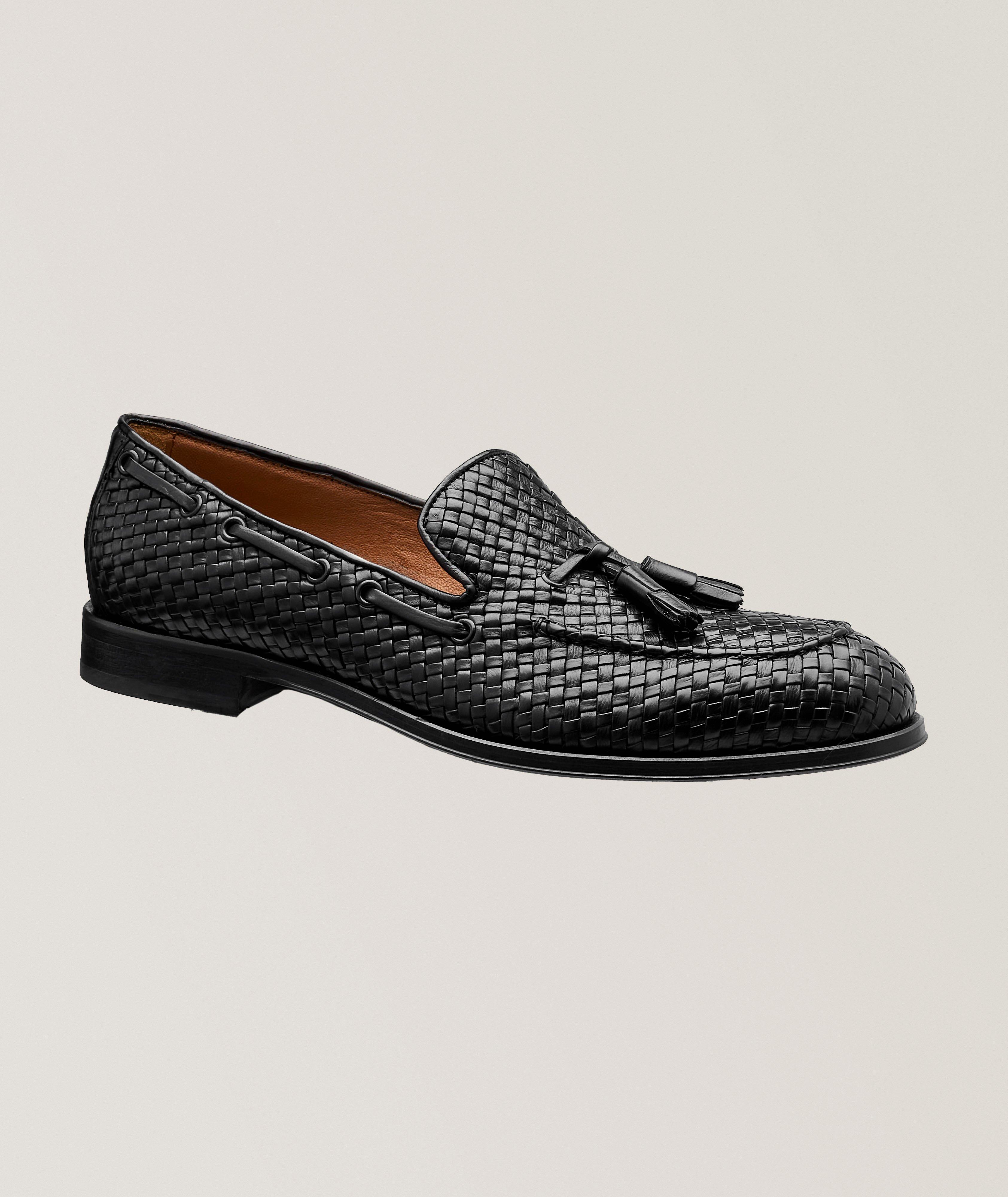 Toledo Nero Woven Leather Penny Loafers image 0