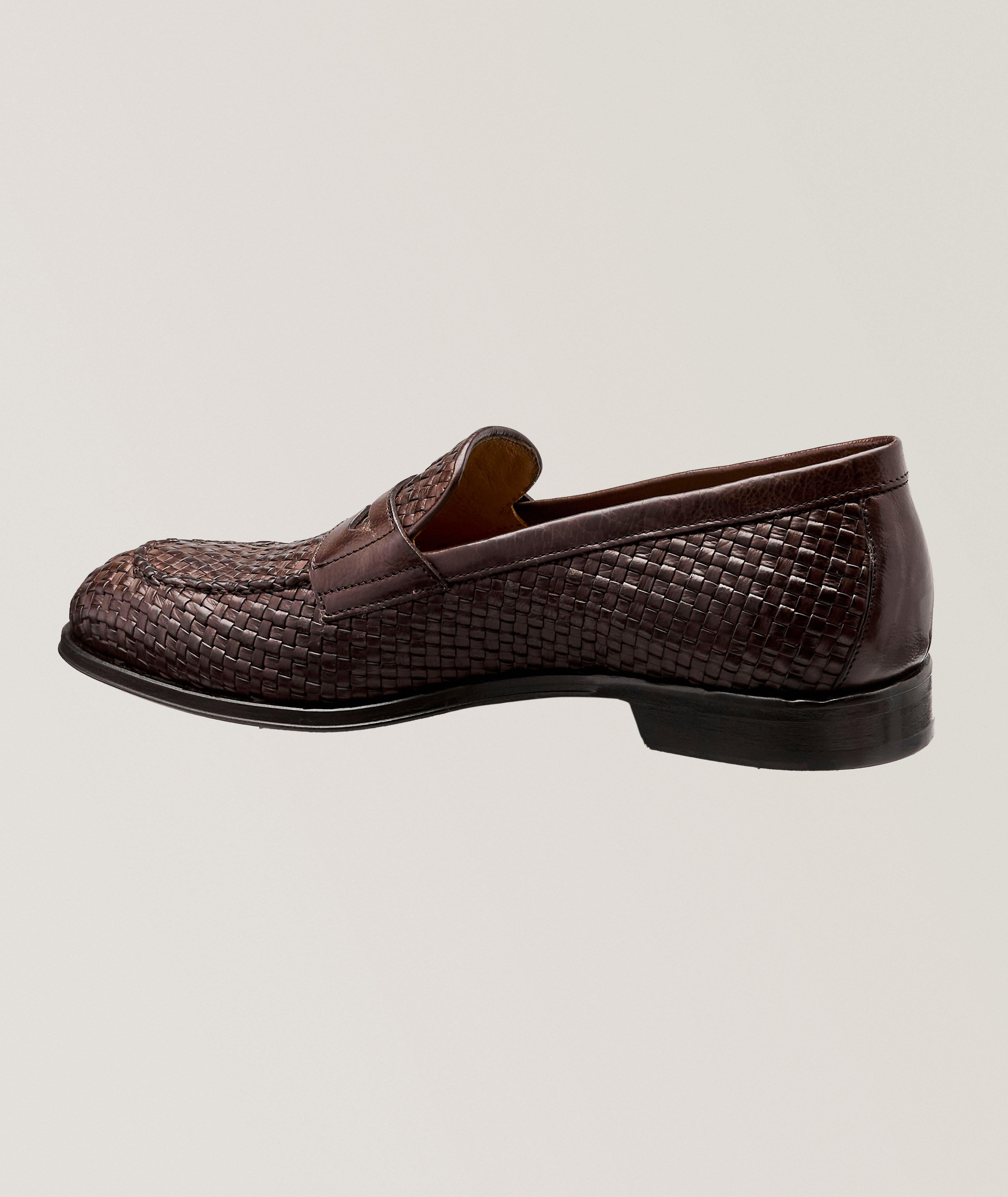 Toledo Woven Leather Penny Loafers image 1