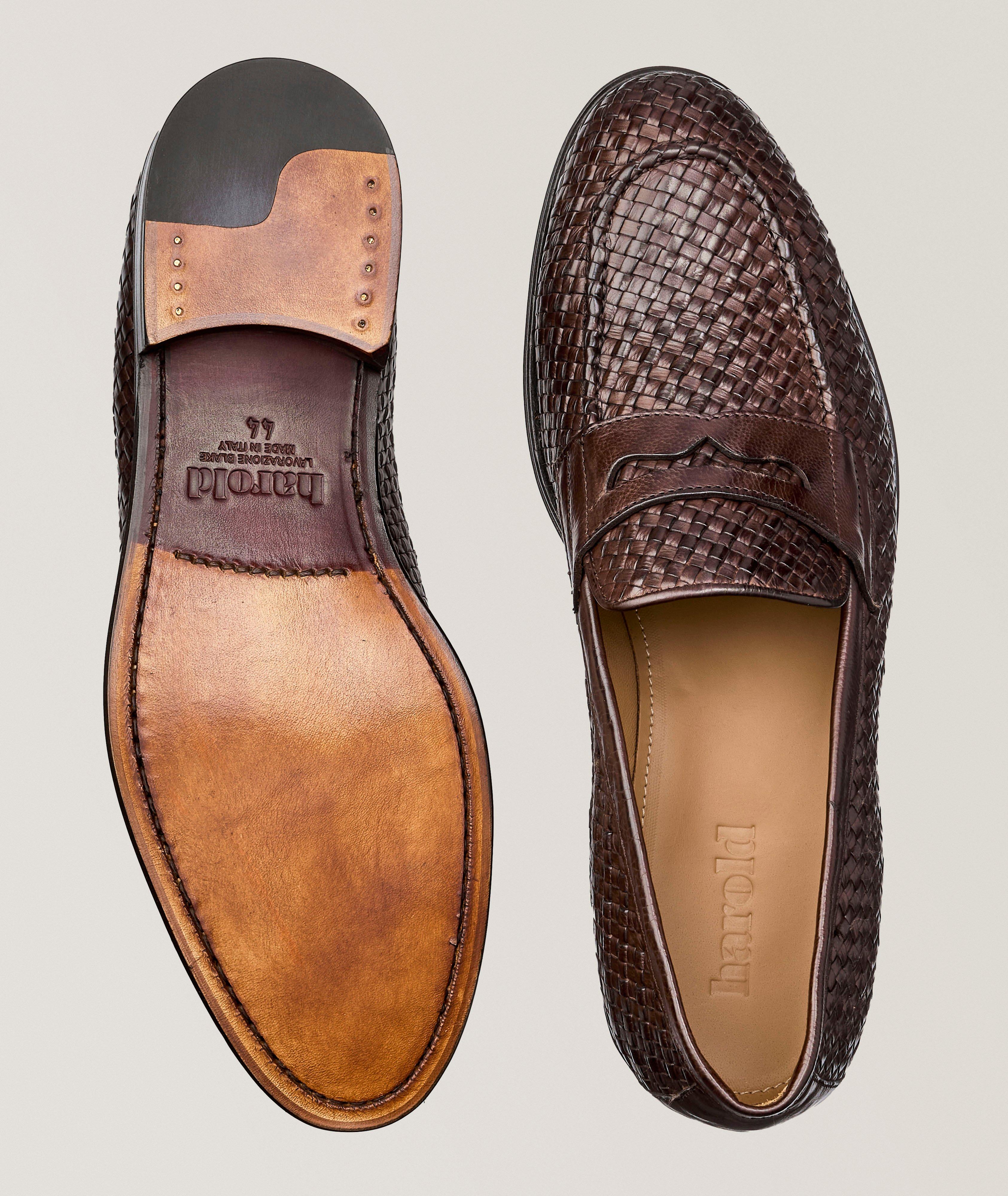 Toledo Woven Leather Penny Loafers image 2