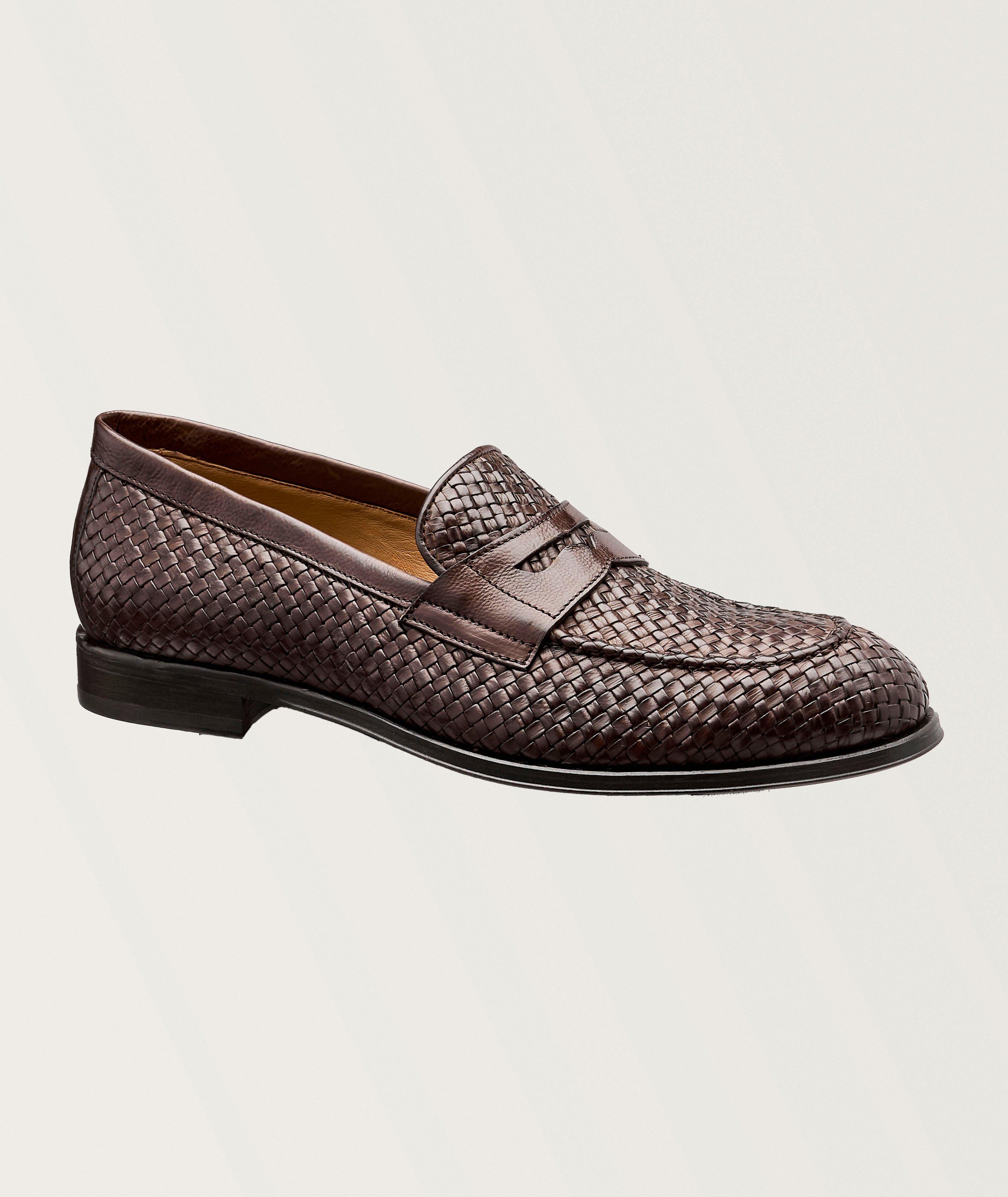 Toledo Woven Leather Penny Loafers image 0