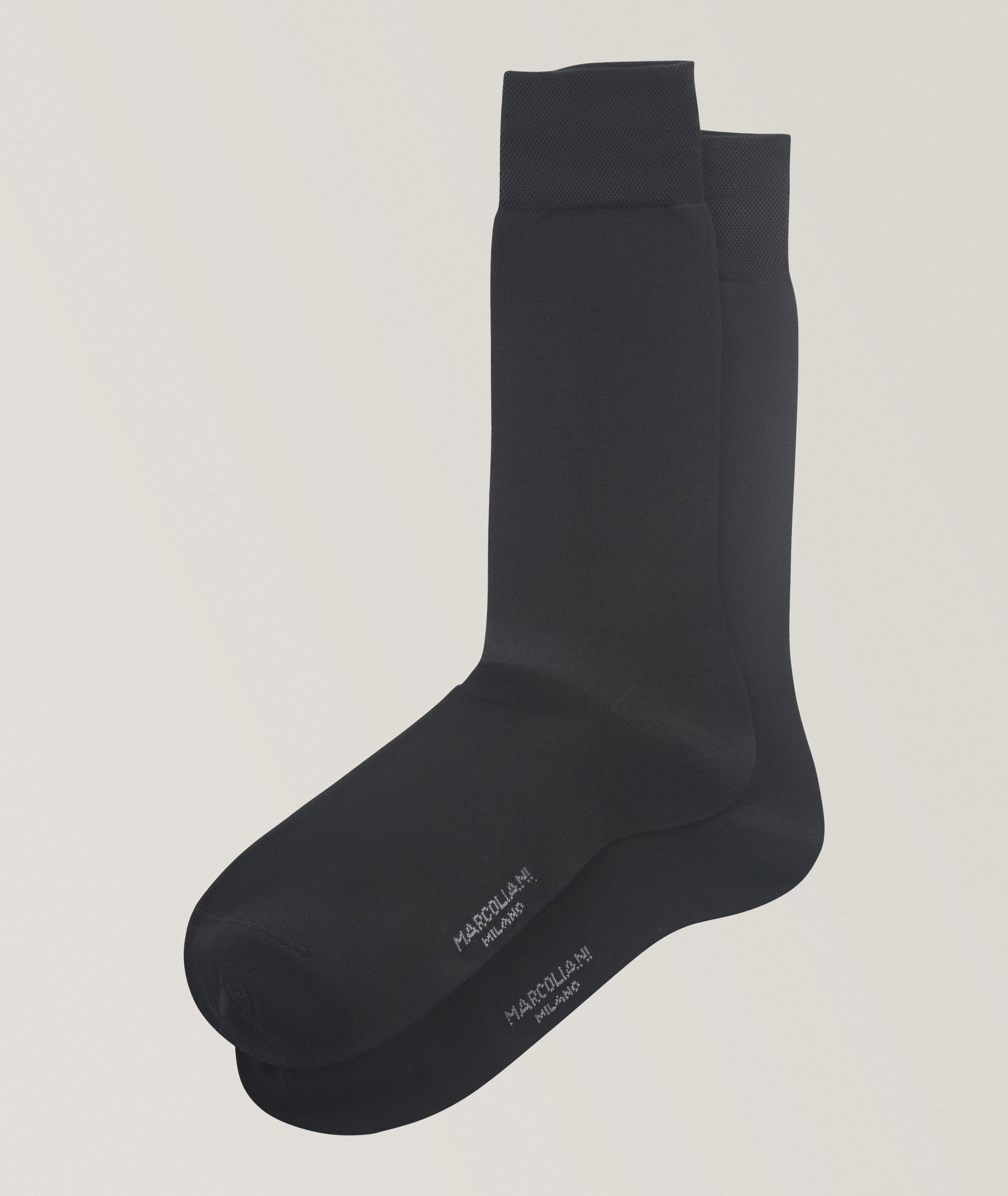 Plain Cotton-Blend Socks image 0