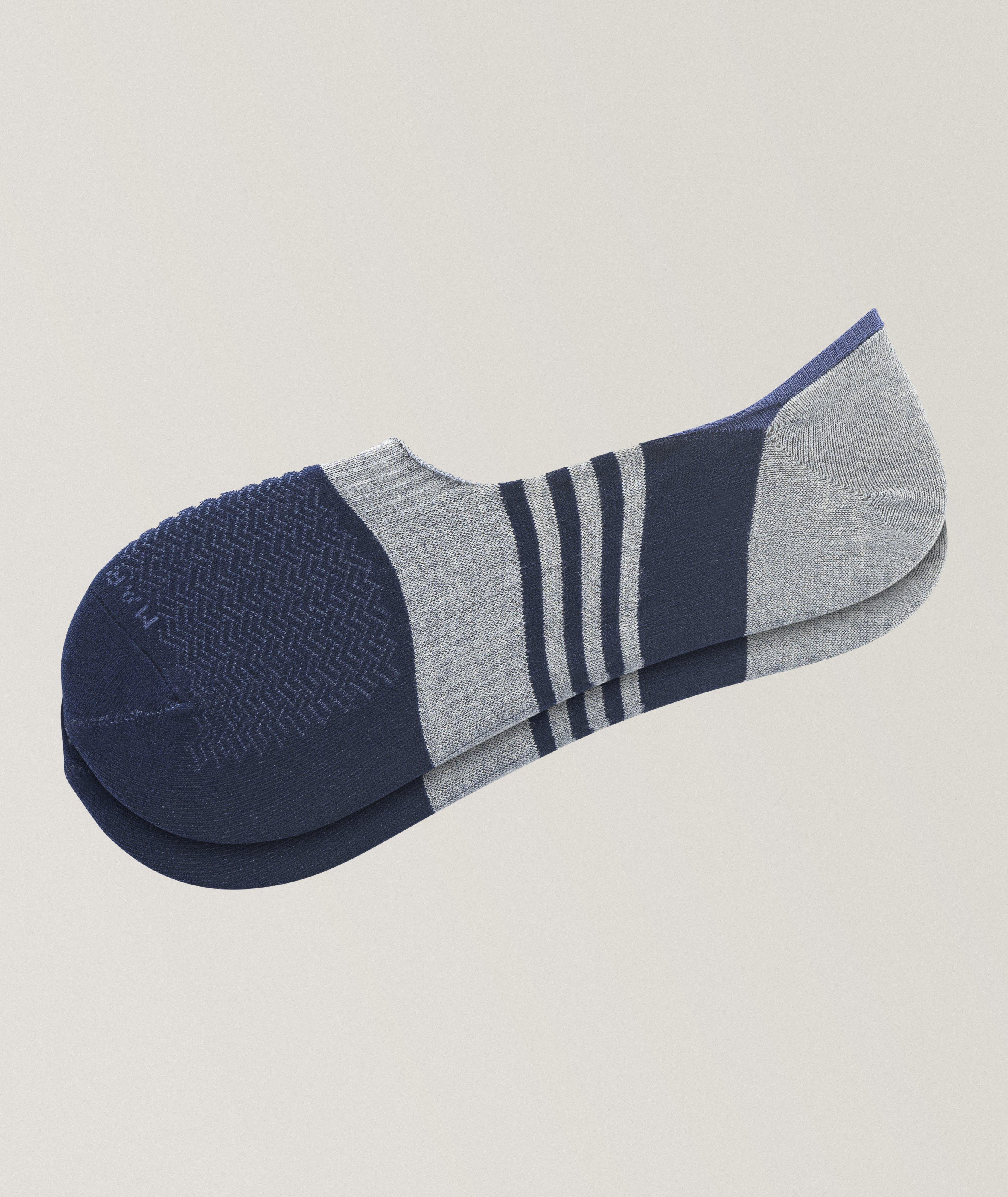 Herringbone Invisible Touch Cotton-Blend Socks image 0