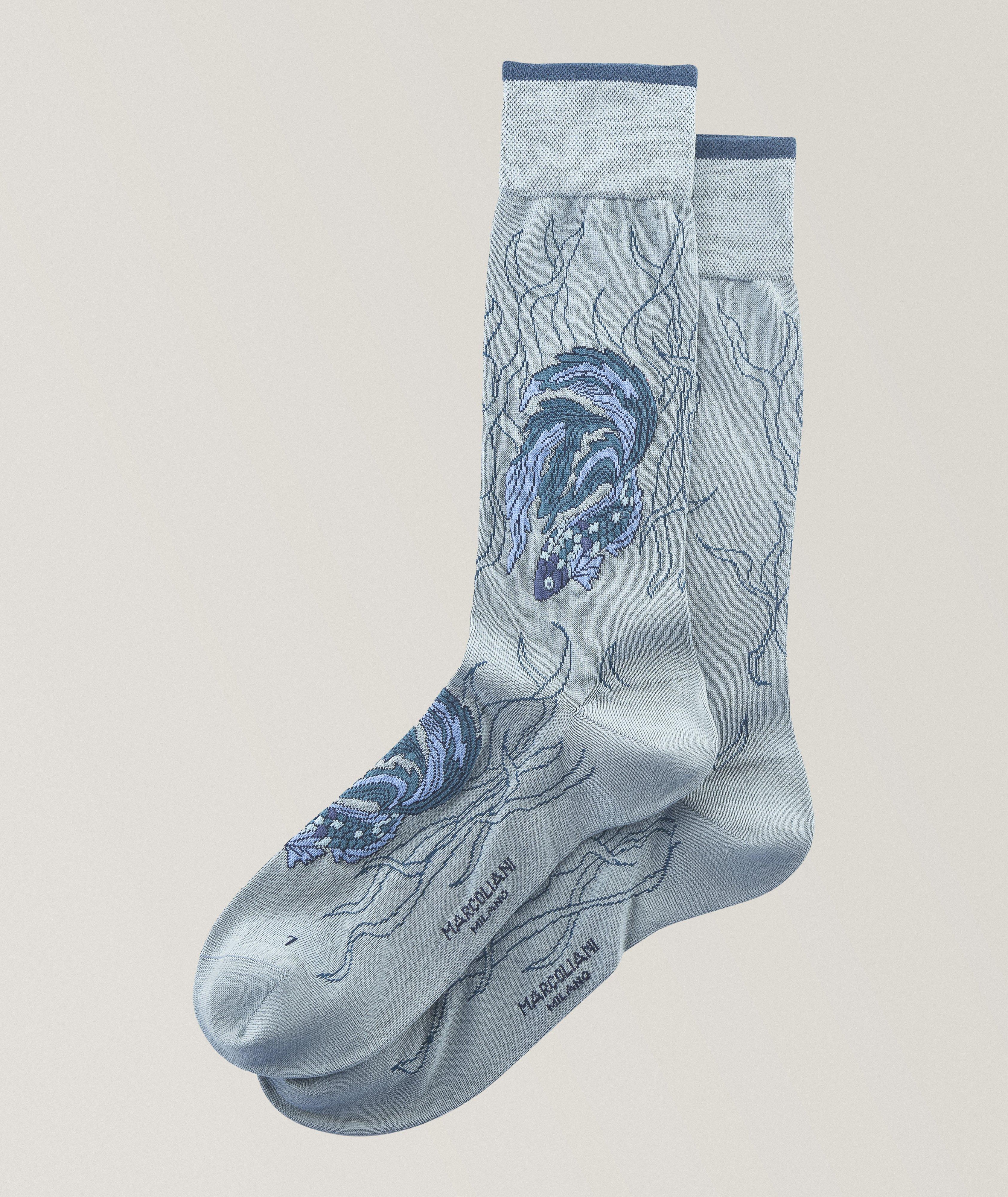 Koi Fish Cotton-Blend Socks image 0