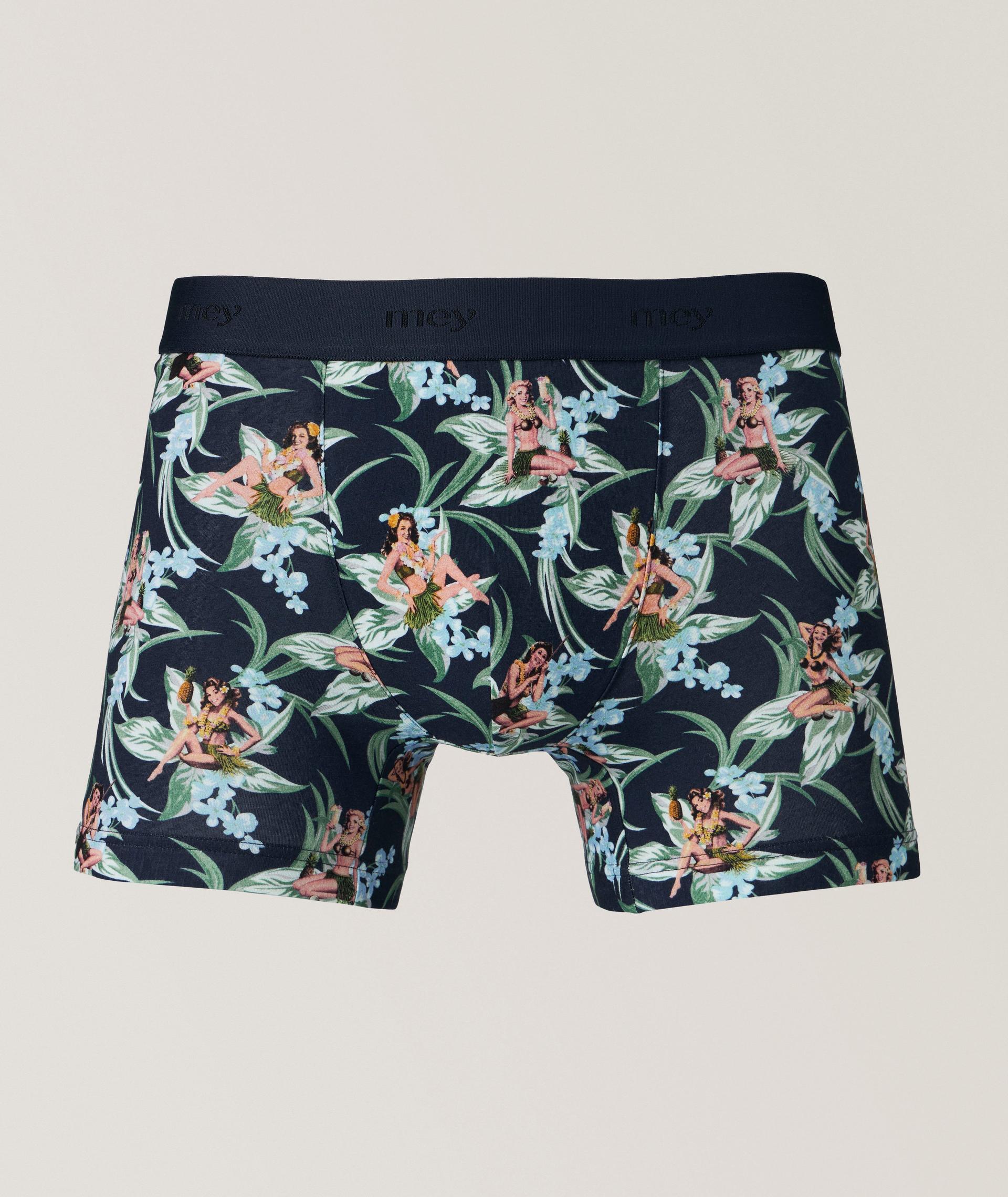 Boxeur court à motif tropical image 0