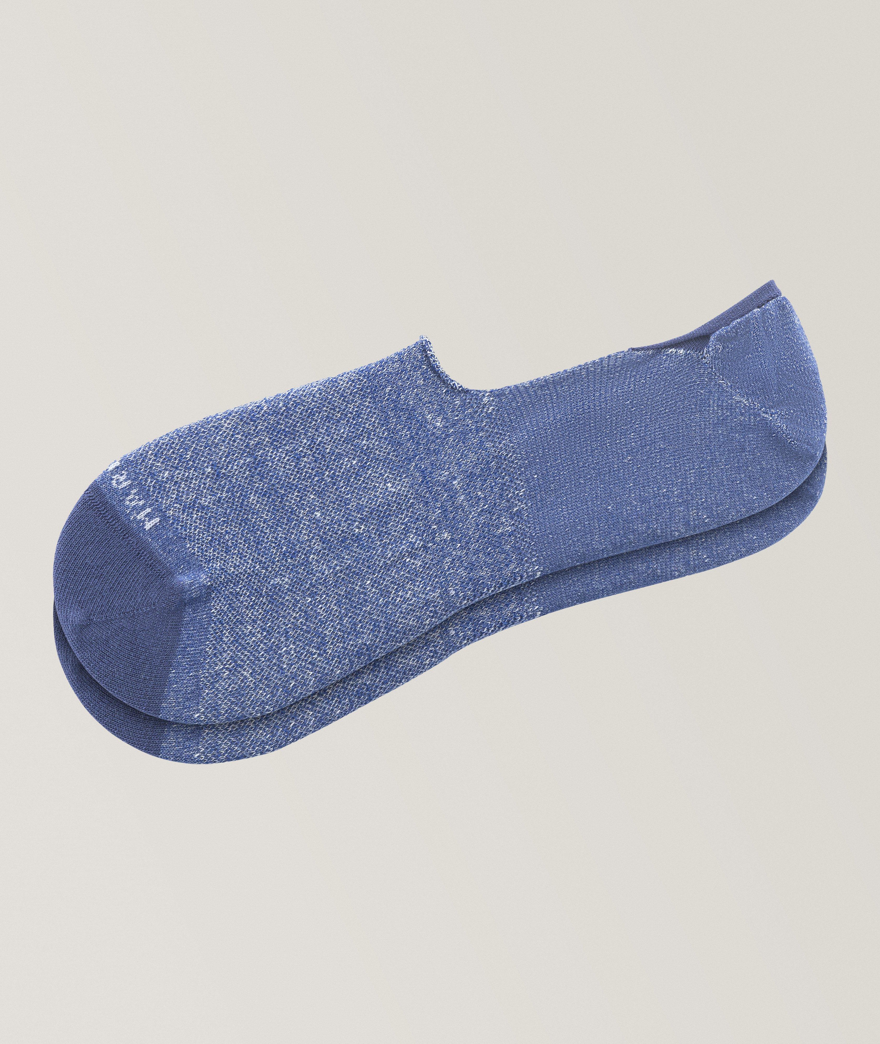 Invisible Touch Piqué Linen-Cotton Socks image 0