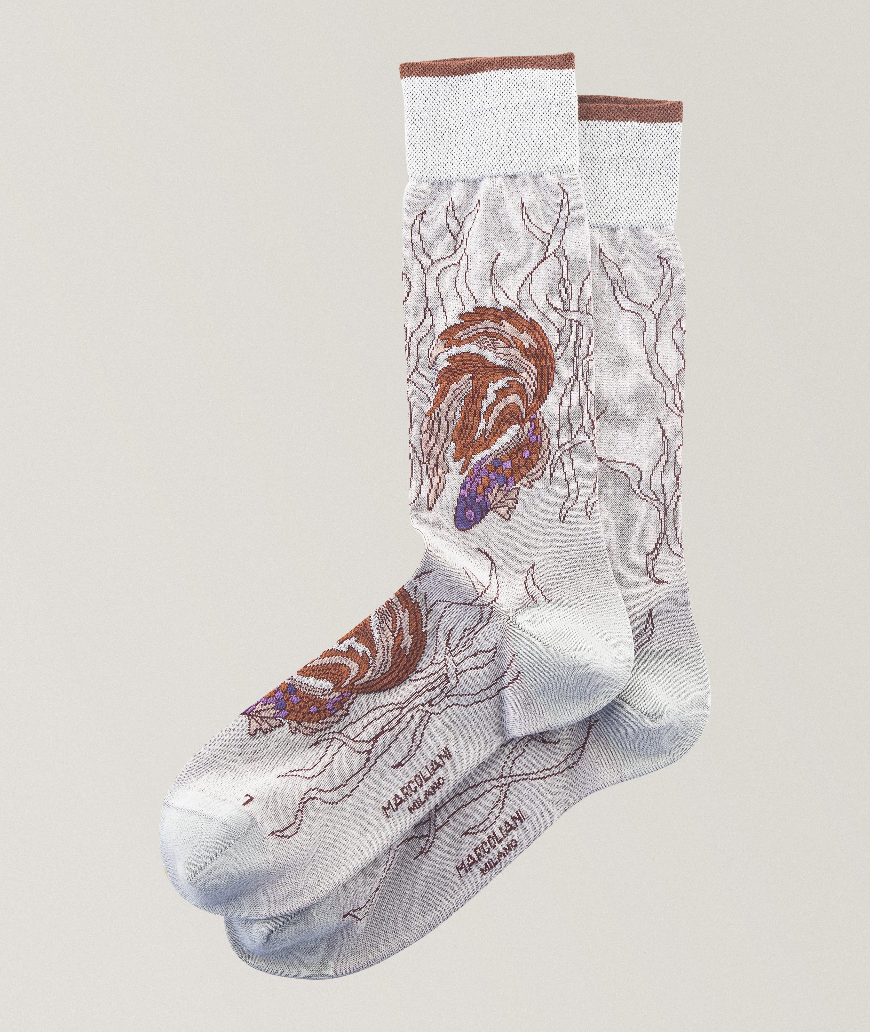 Koi Fish Cotton-Blend Socks image 0