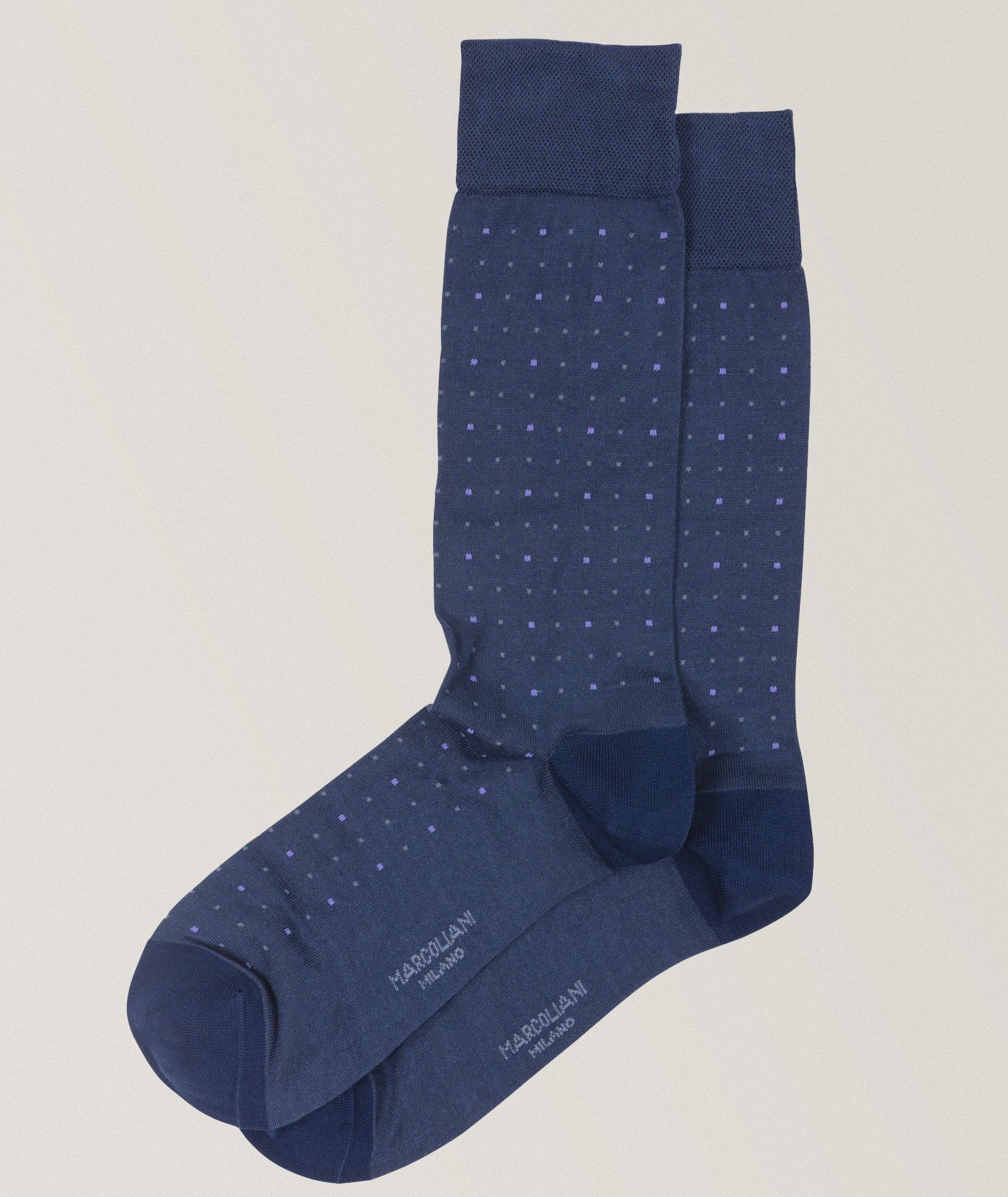 Chaussettes en mélange de modal et de coton à motif pointillé image 0