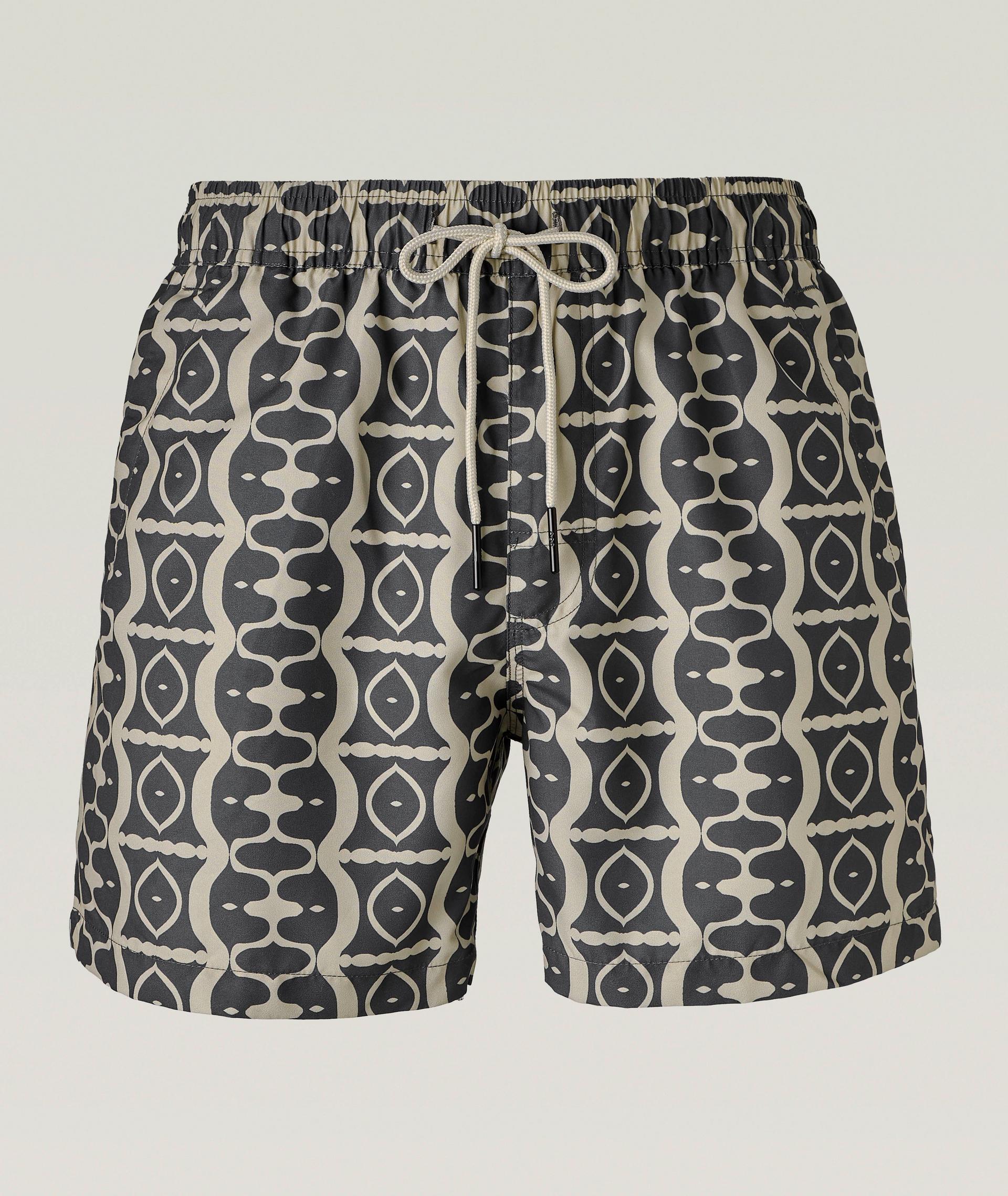 Short de bain à motif géométrique image 0