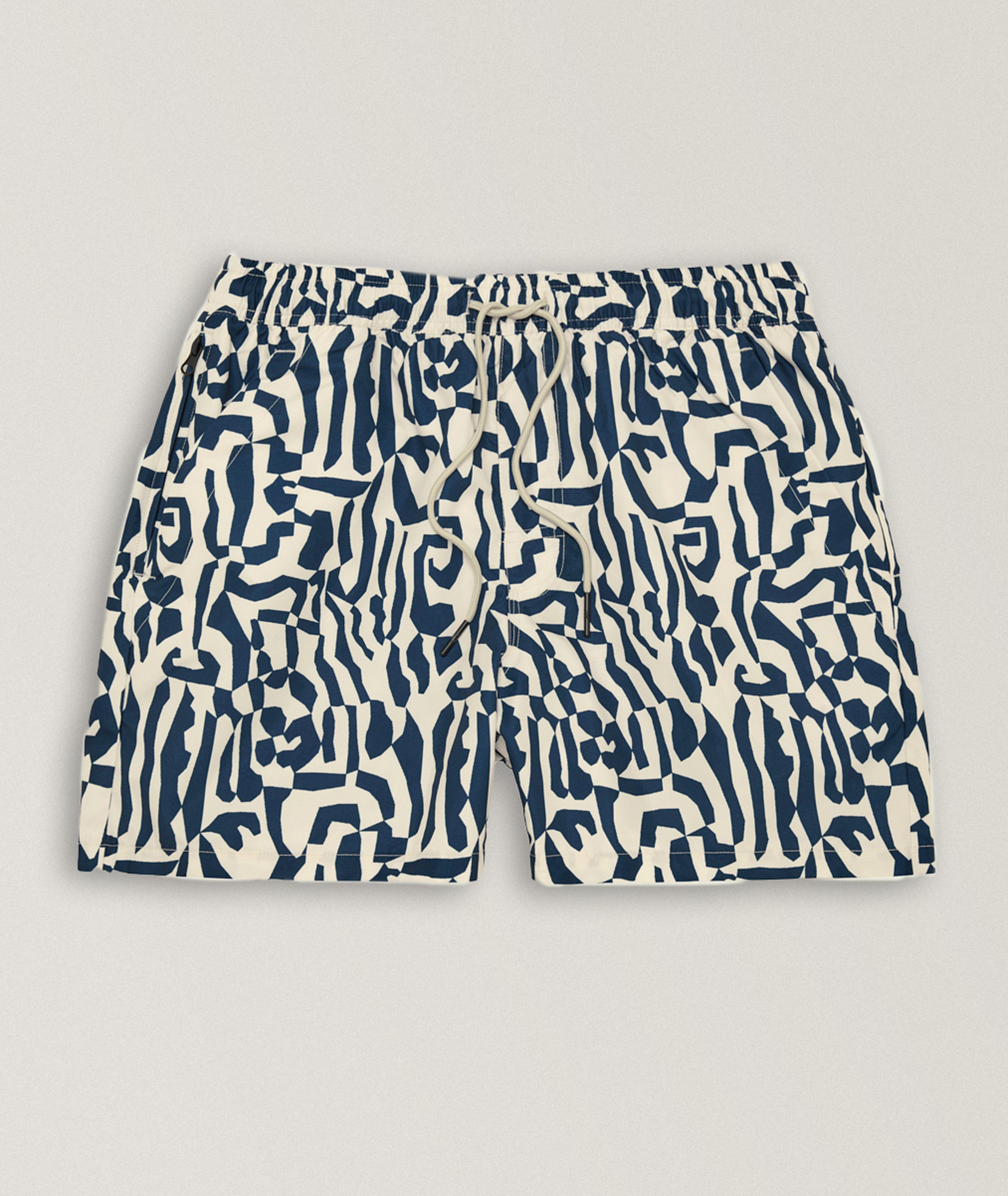 Marbling Printed Swim Shorts image 0