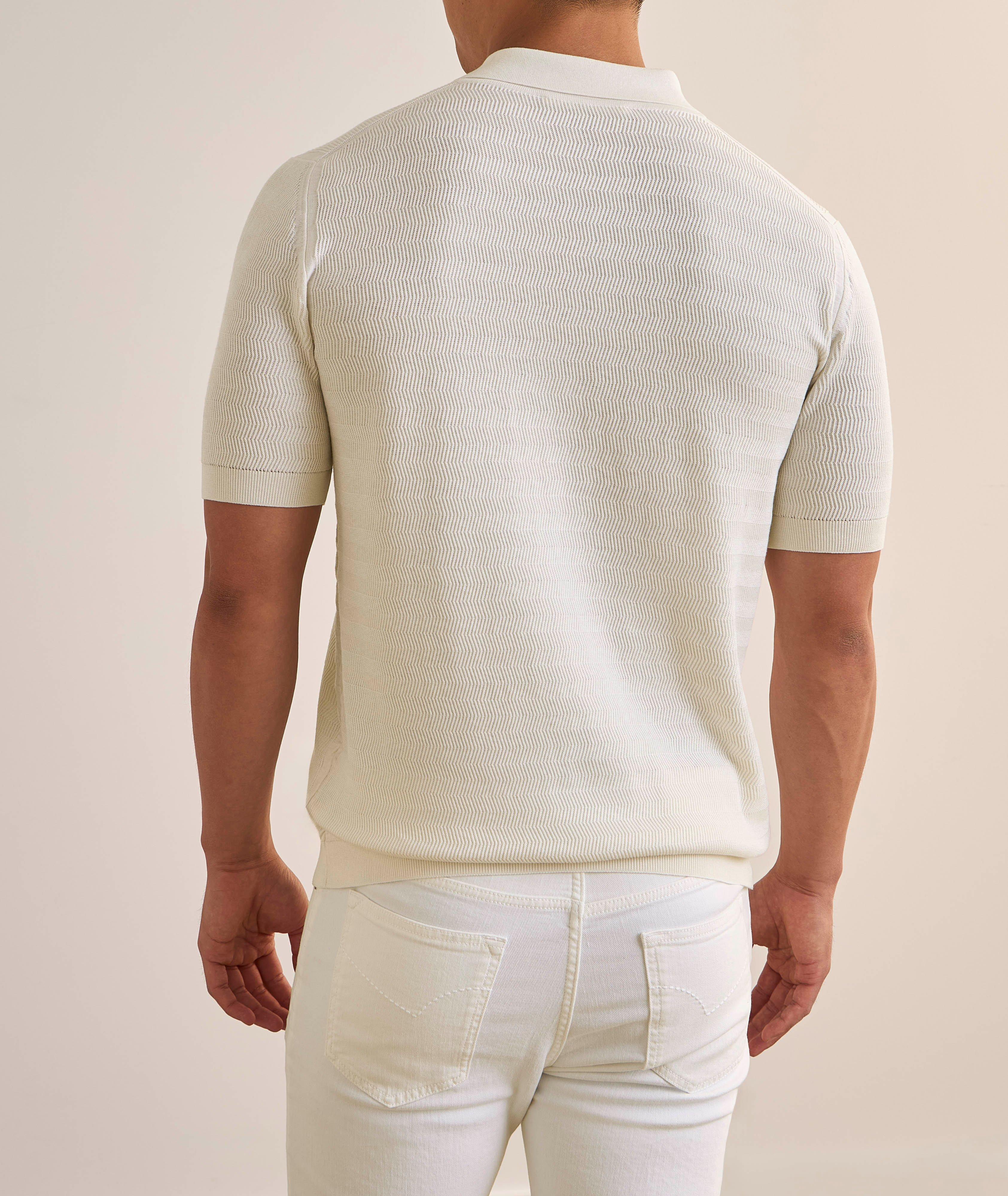 Micro-Stitch Quarter-Zip Polo  image 2