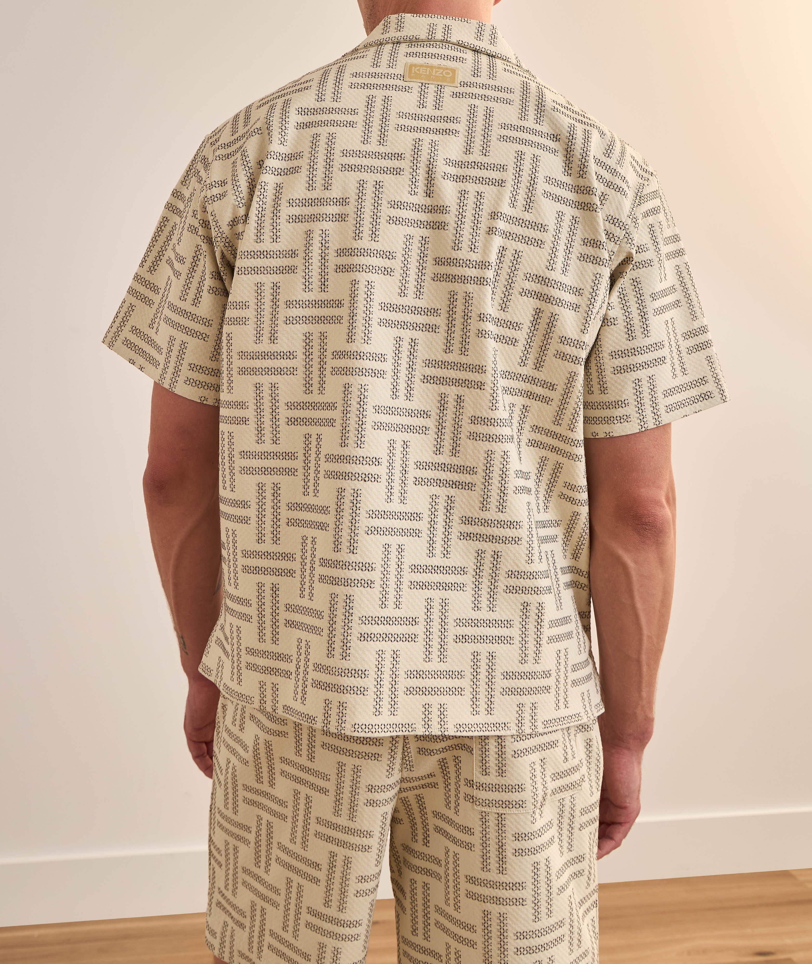 Chemise en coton extensible à motif entrecroisé image 2