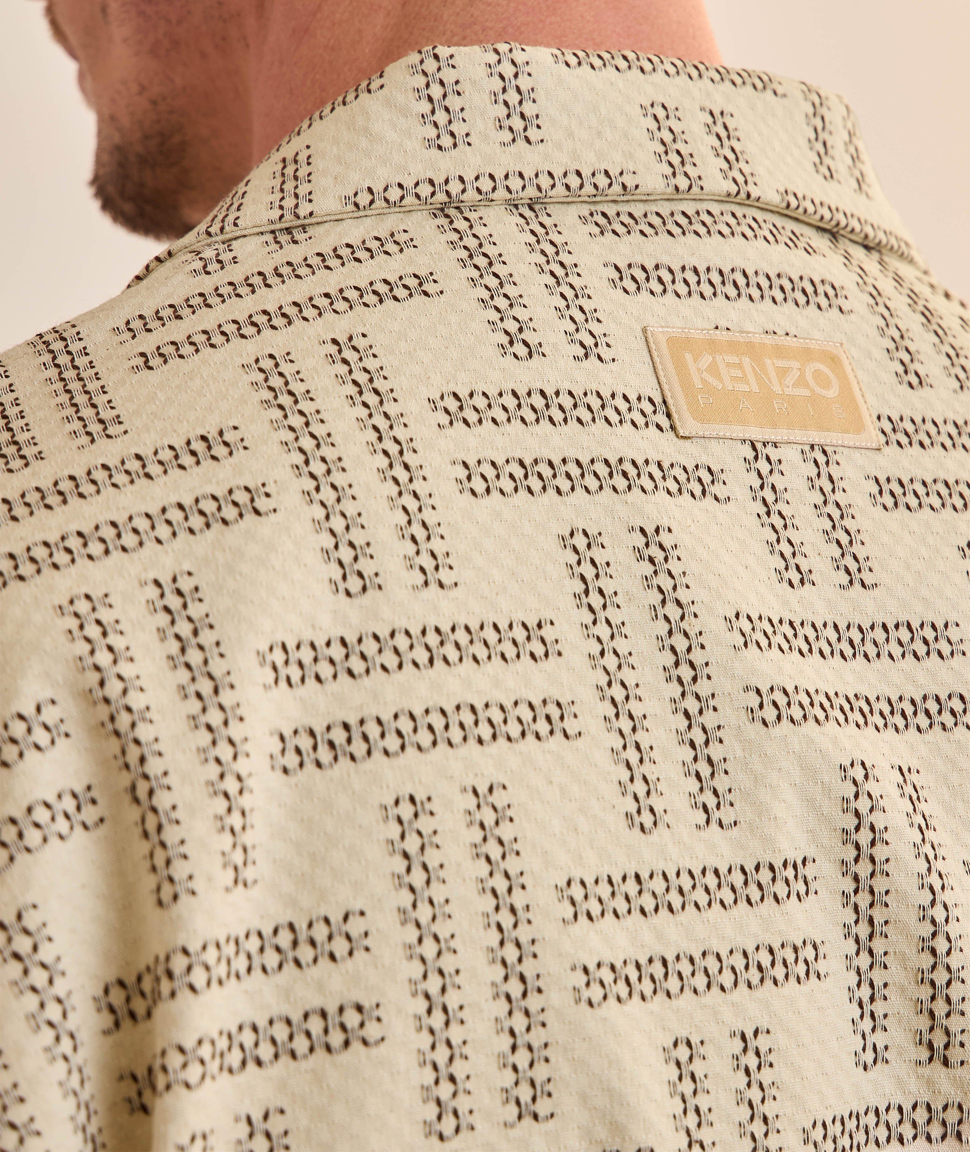 Chemise en coton extensible à motif entrecroisé image 4