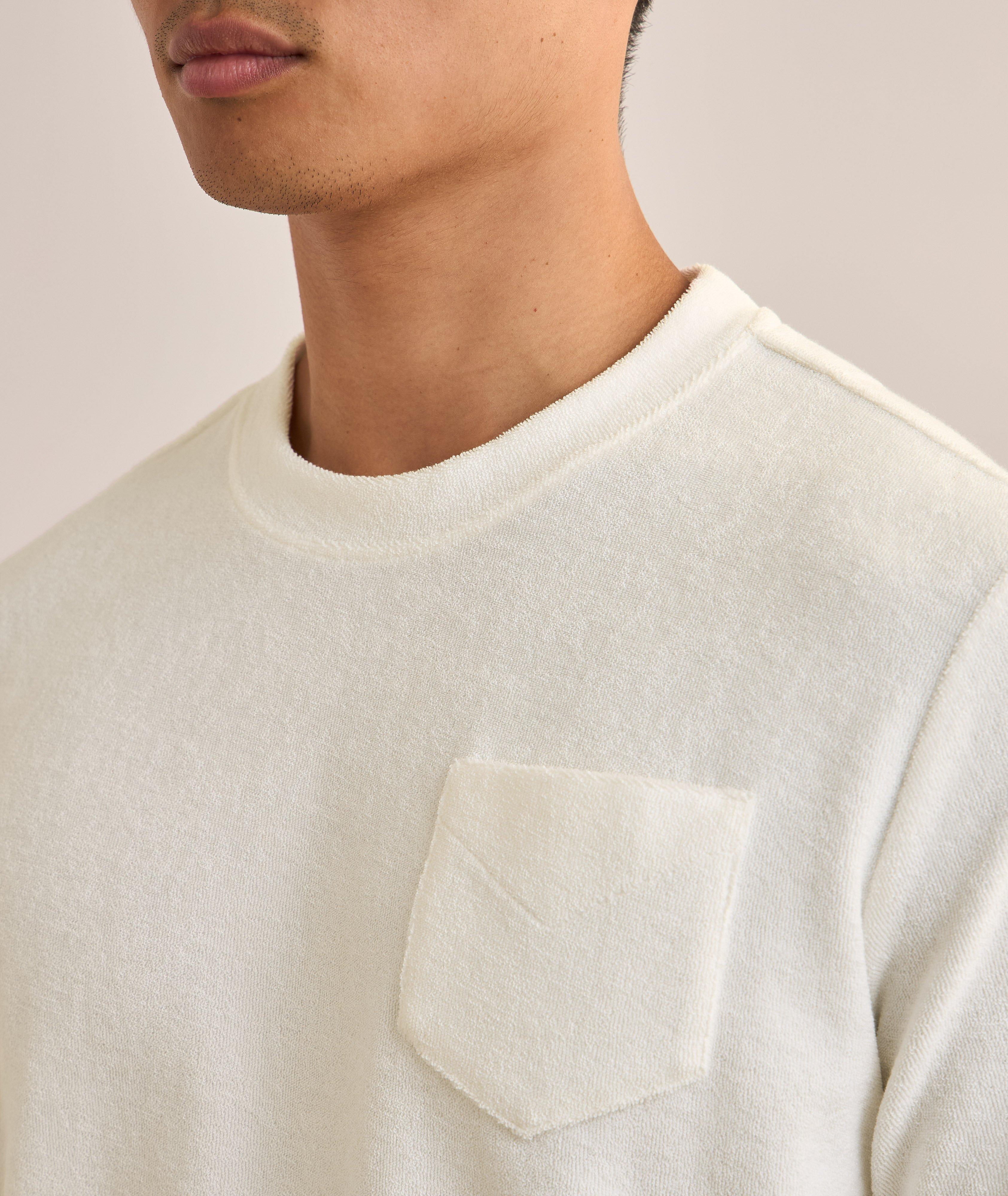 T-shirt en coton bouclé à encolure ronde image 3