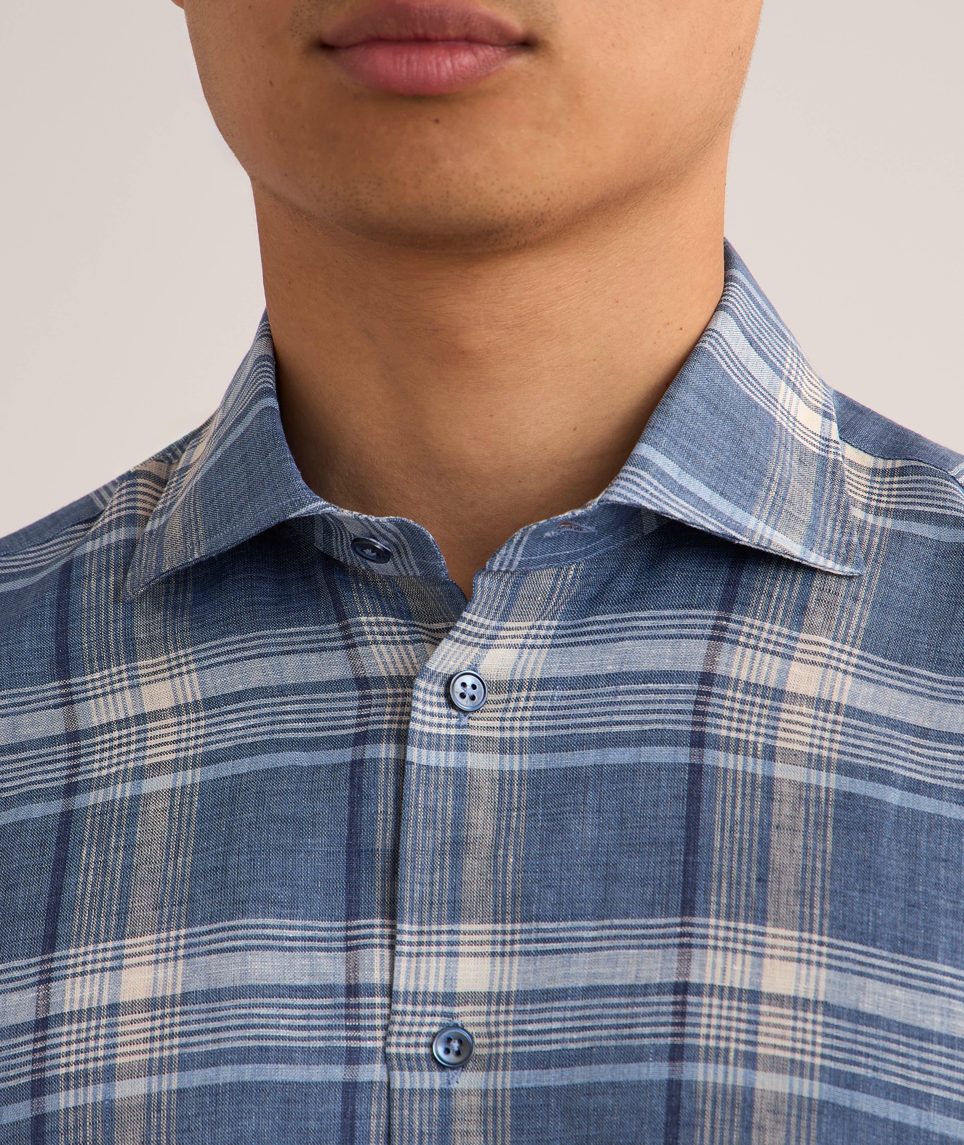 Plaid Linen Shirt image 3