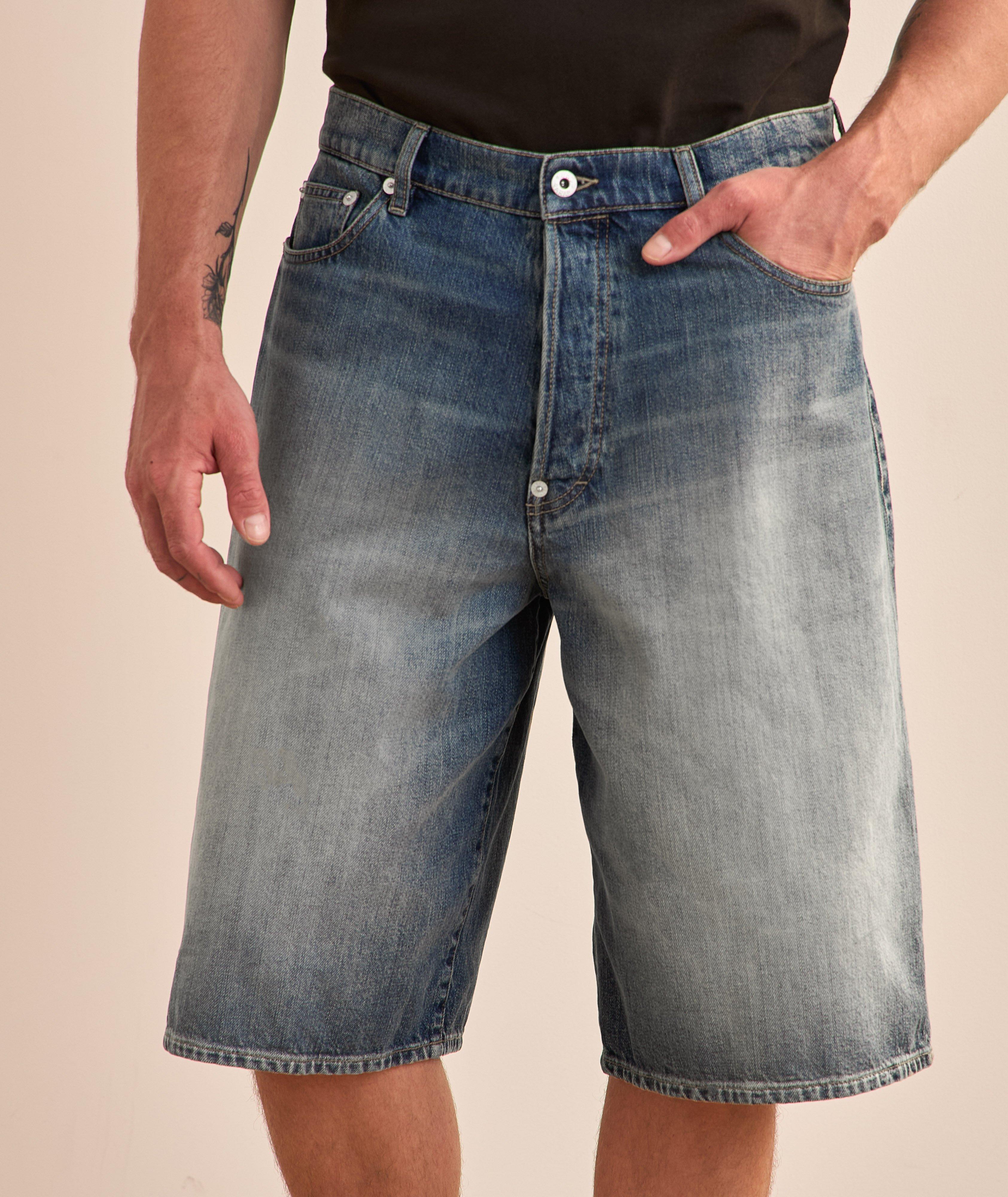 Short en denim japonais délavé image 1