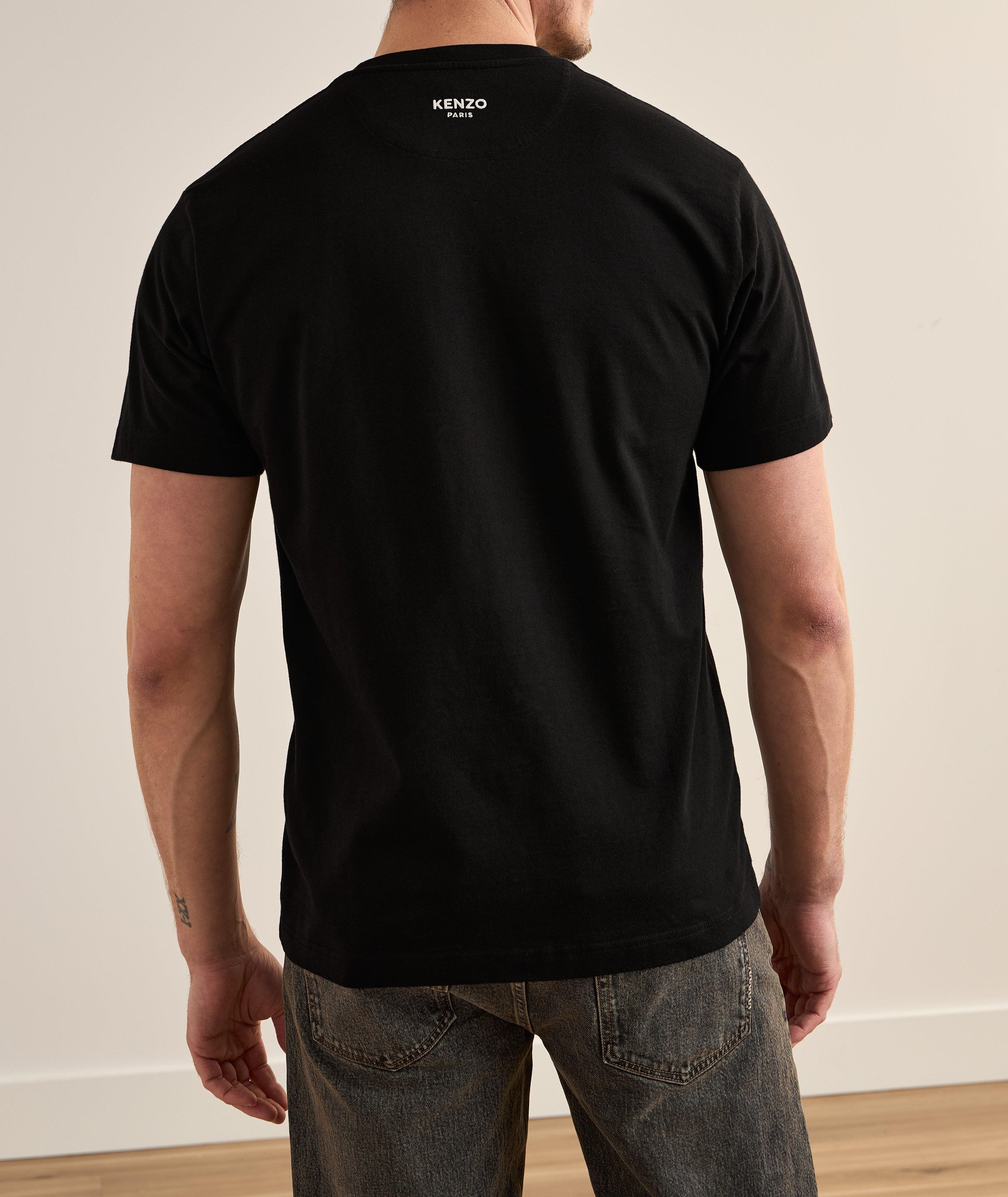 T-shirt en coton avec emblème de fleur image 2