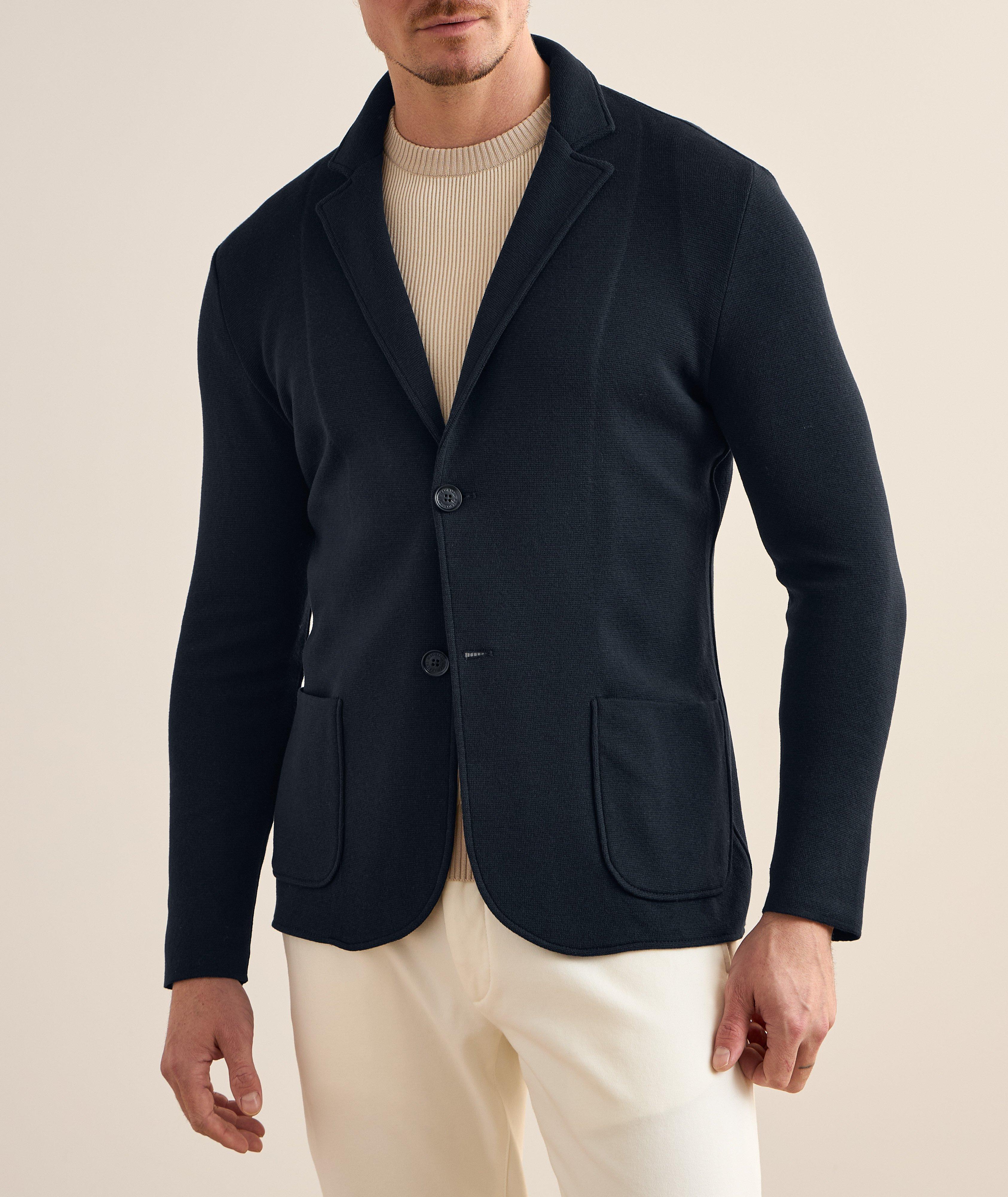 Silk-Cotton Knit Overshirt image 1