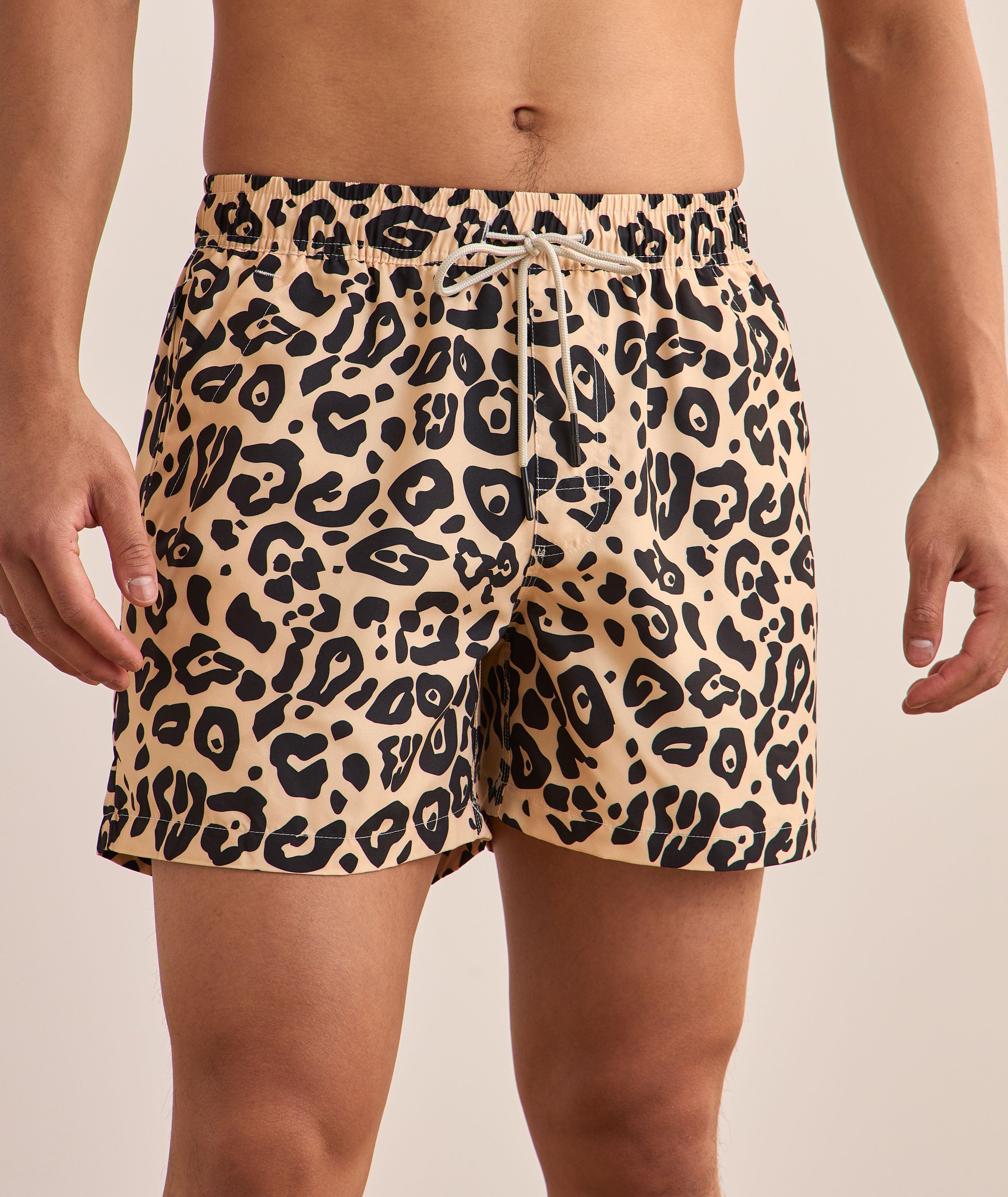 Leo Leopard-Print Swim Shorts image 1