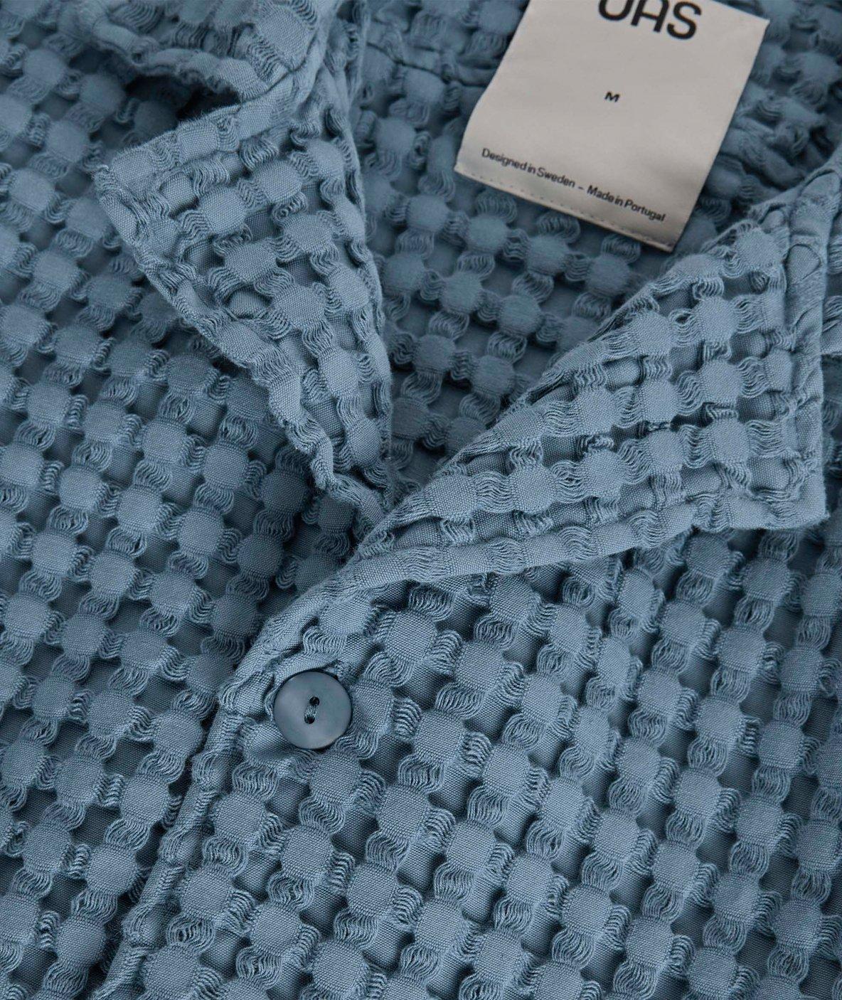 Waffle Terry Cotton Camp Shirt  image 2