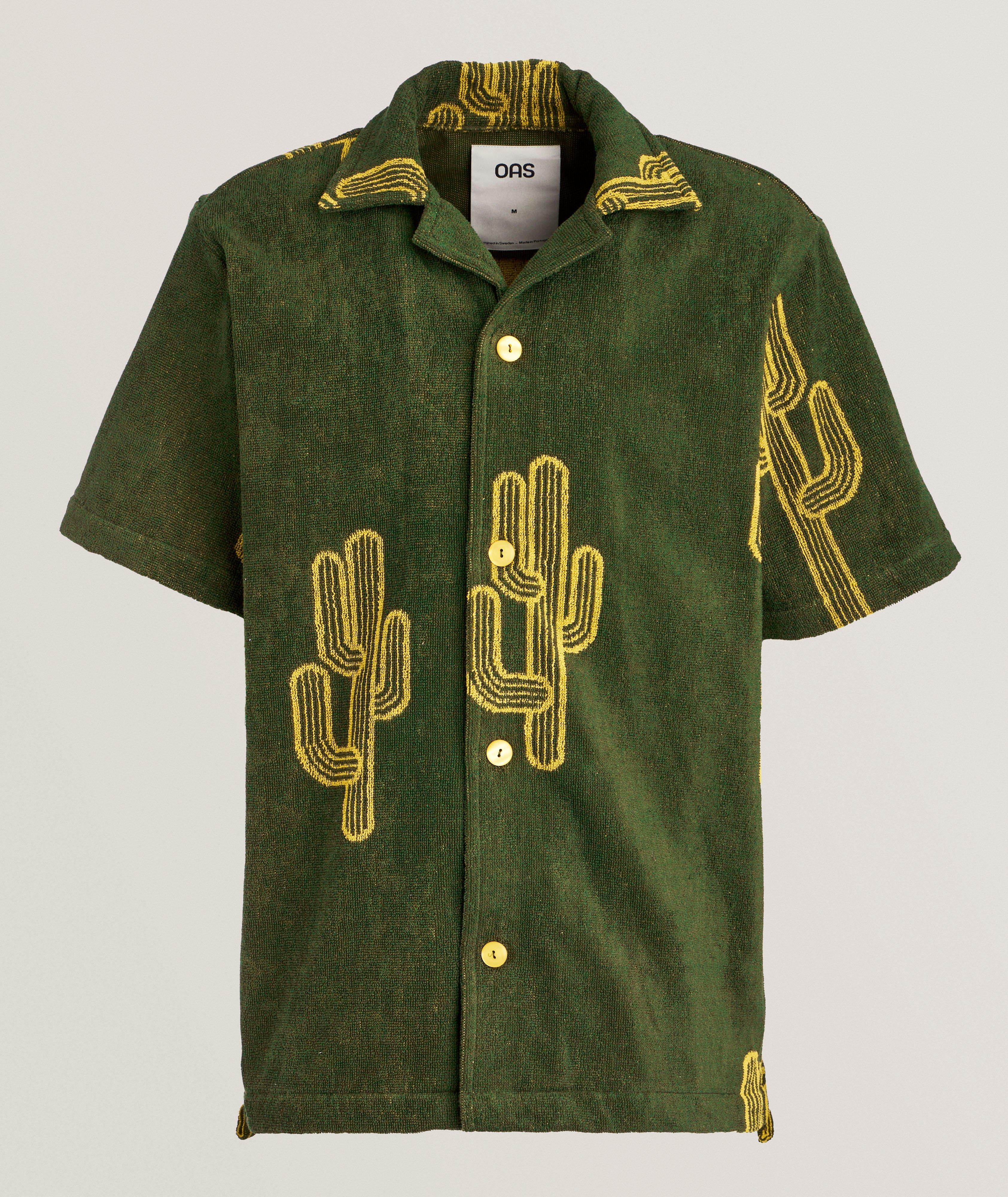 Cactus Terry Cotton Camp Shirt image 0