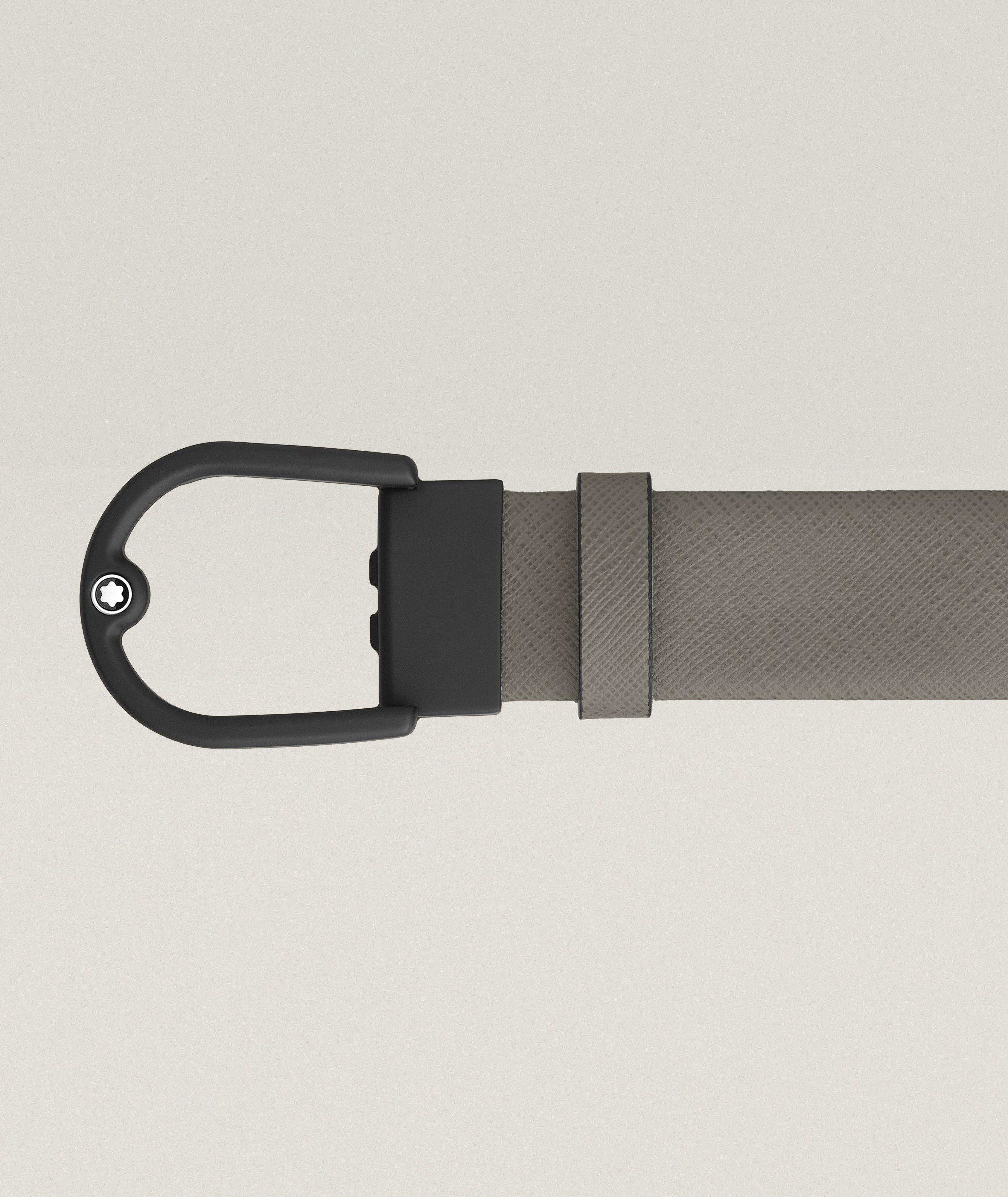 Horseshoe Buckle Leather Belt image 1