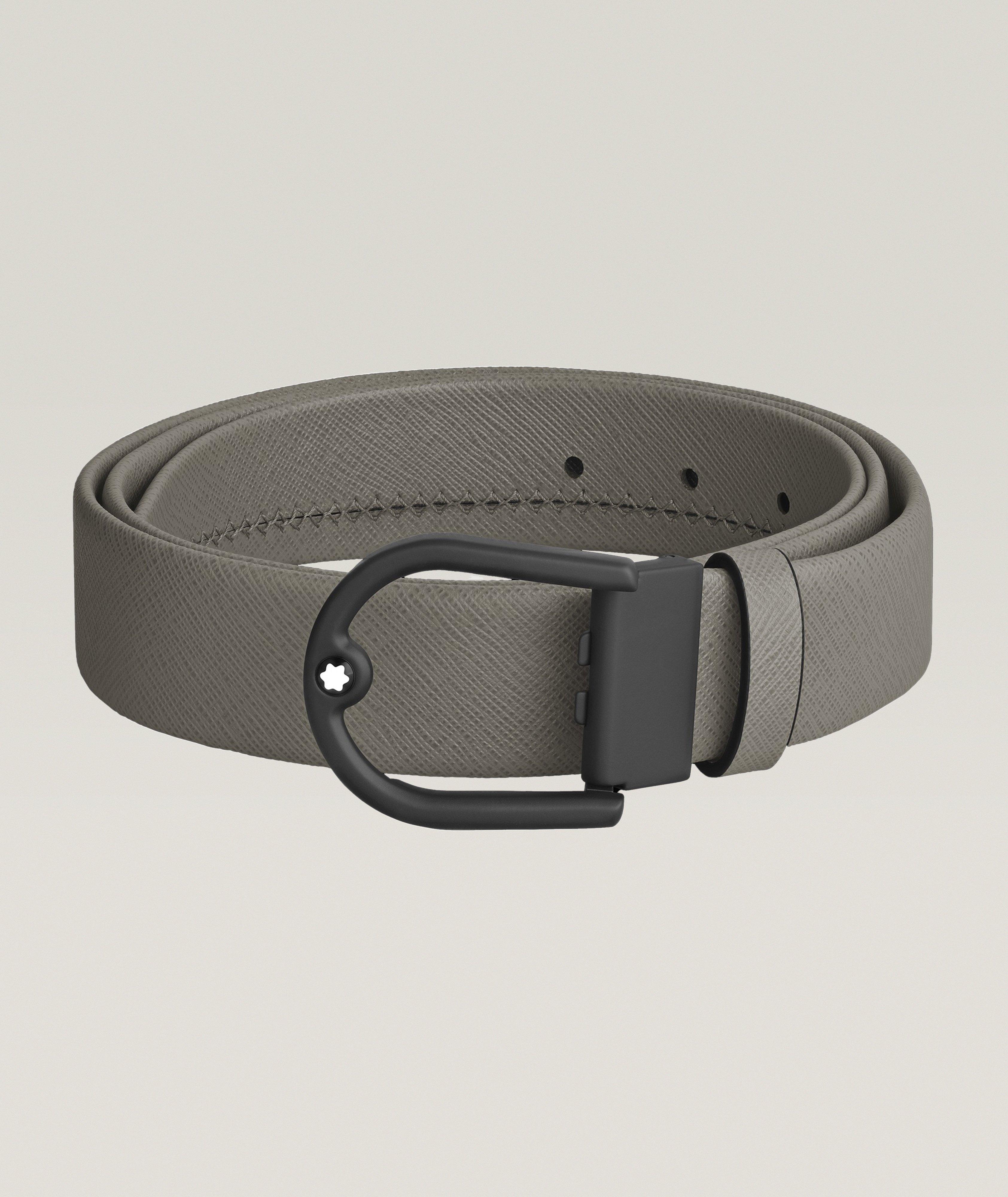 Horseshoe Buckle Leather Belt image 0