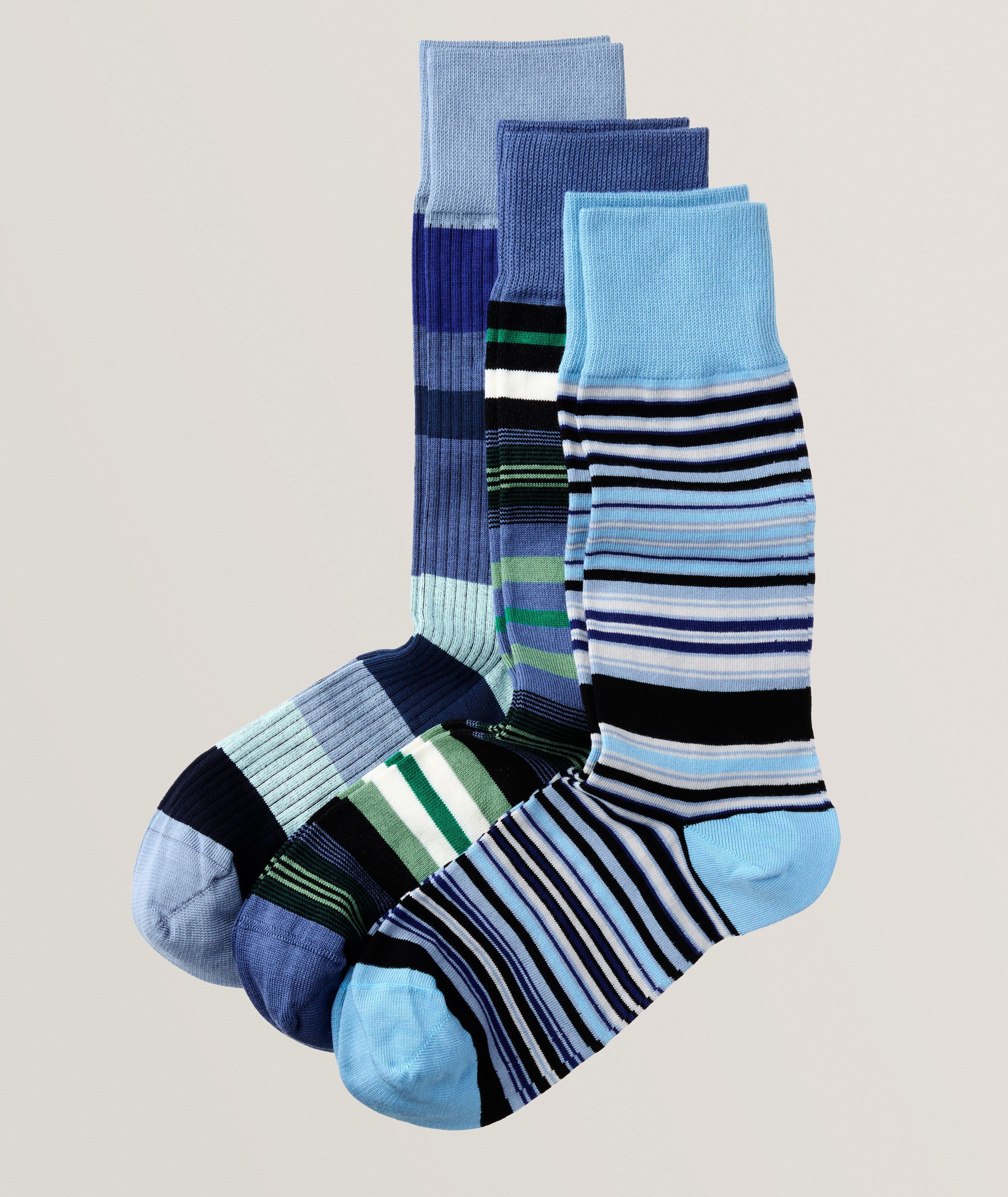 Ensemble de trois paires de chaussettes à rayures image 0