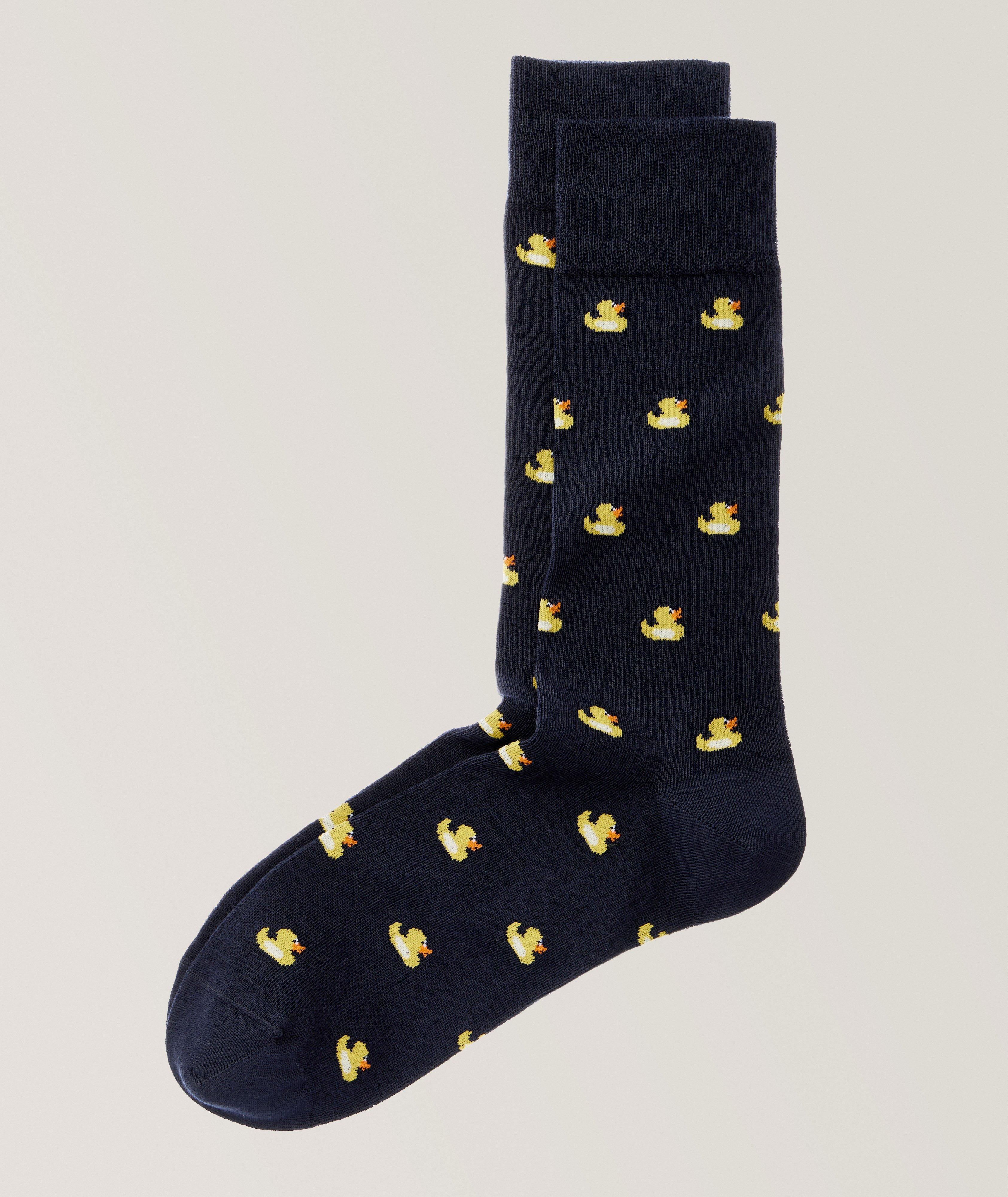 Chaussettes en coton extensible à motif de canards image 0