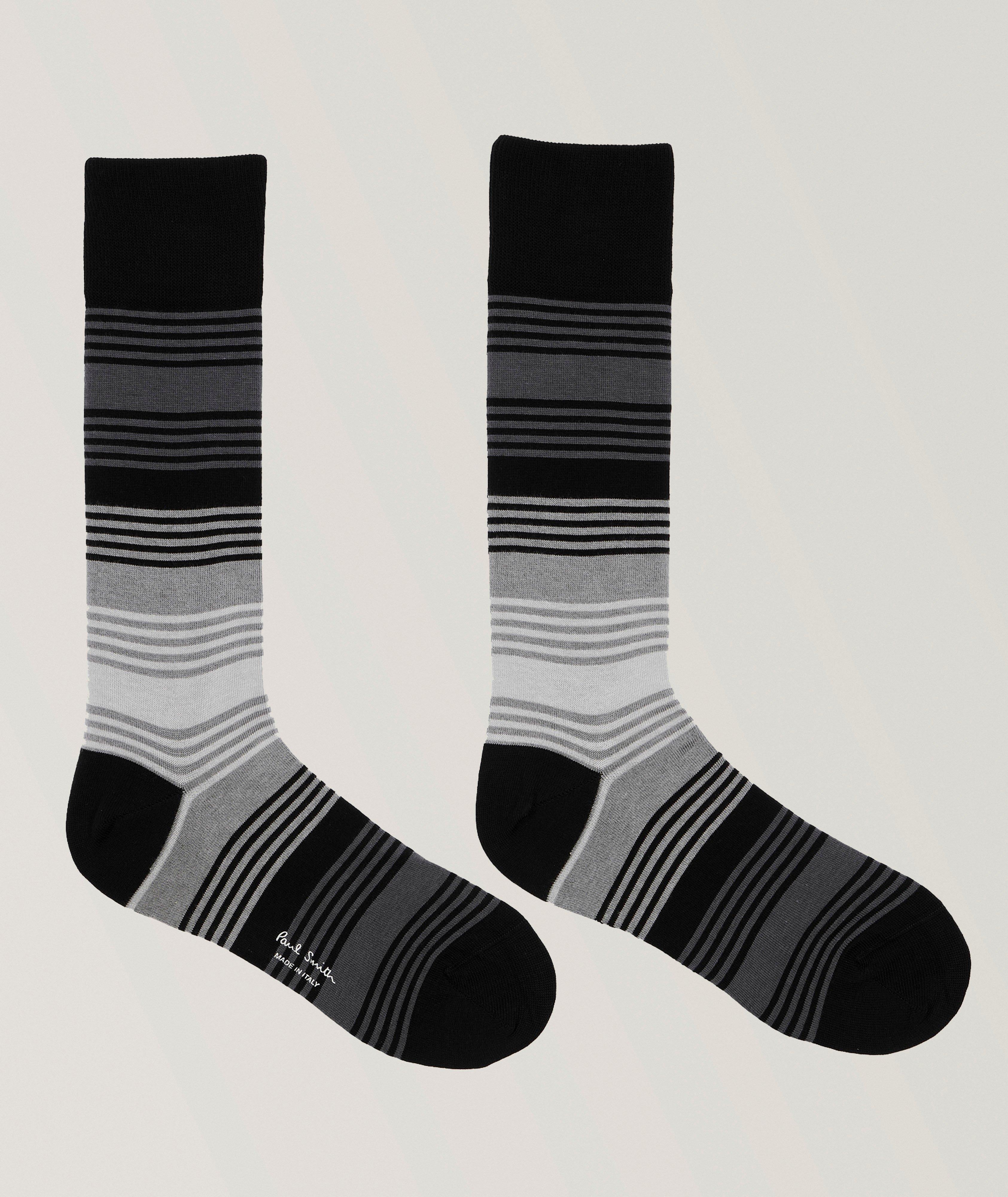 Chaussettes Isodore en coton extensible à rayures image 1