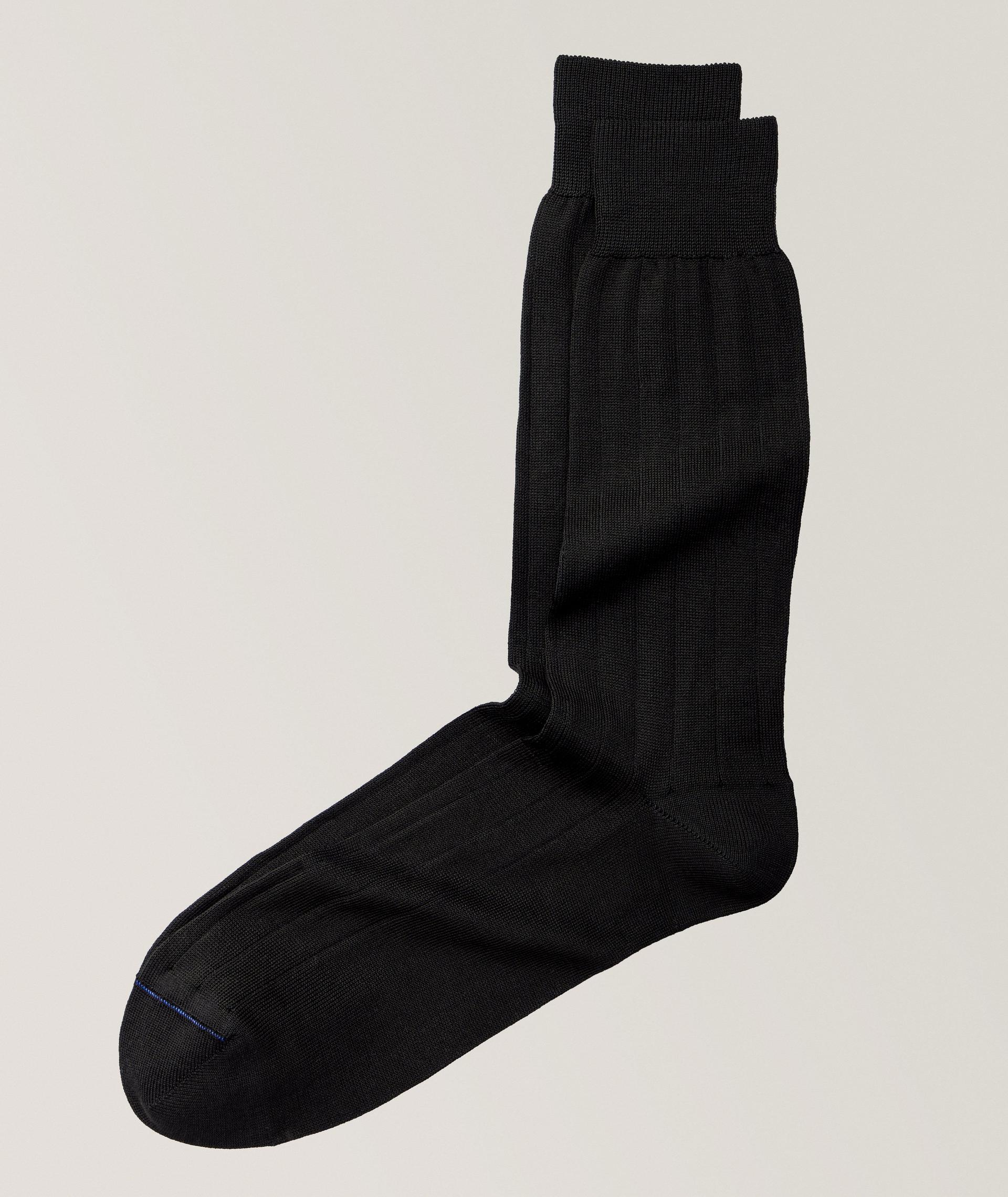 Ribbed Stretch-Cotton Socks  image 0