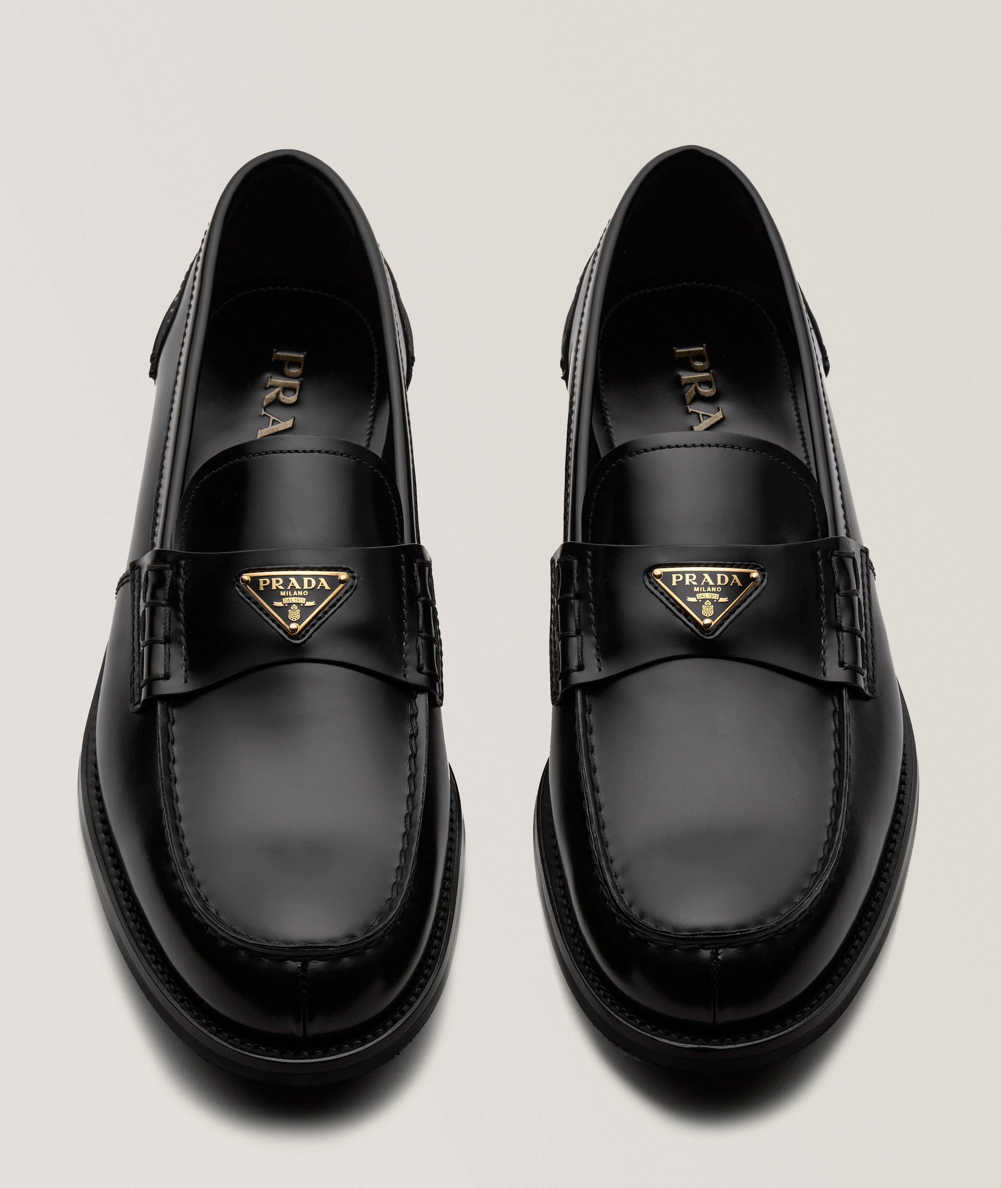 Spazzolato Leather Banded Loafers  image 1