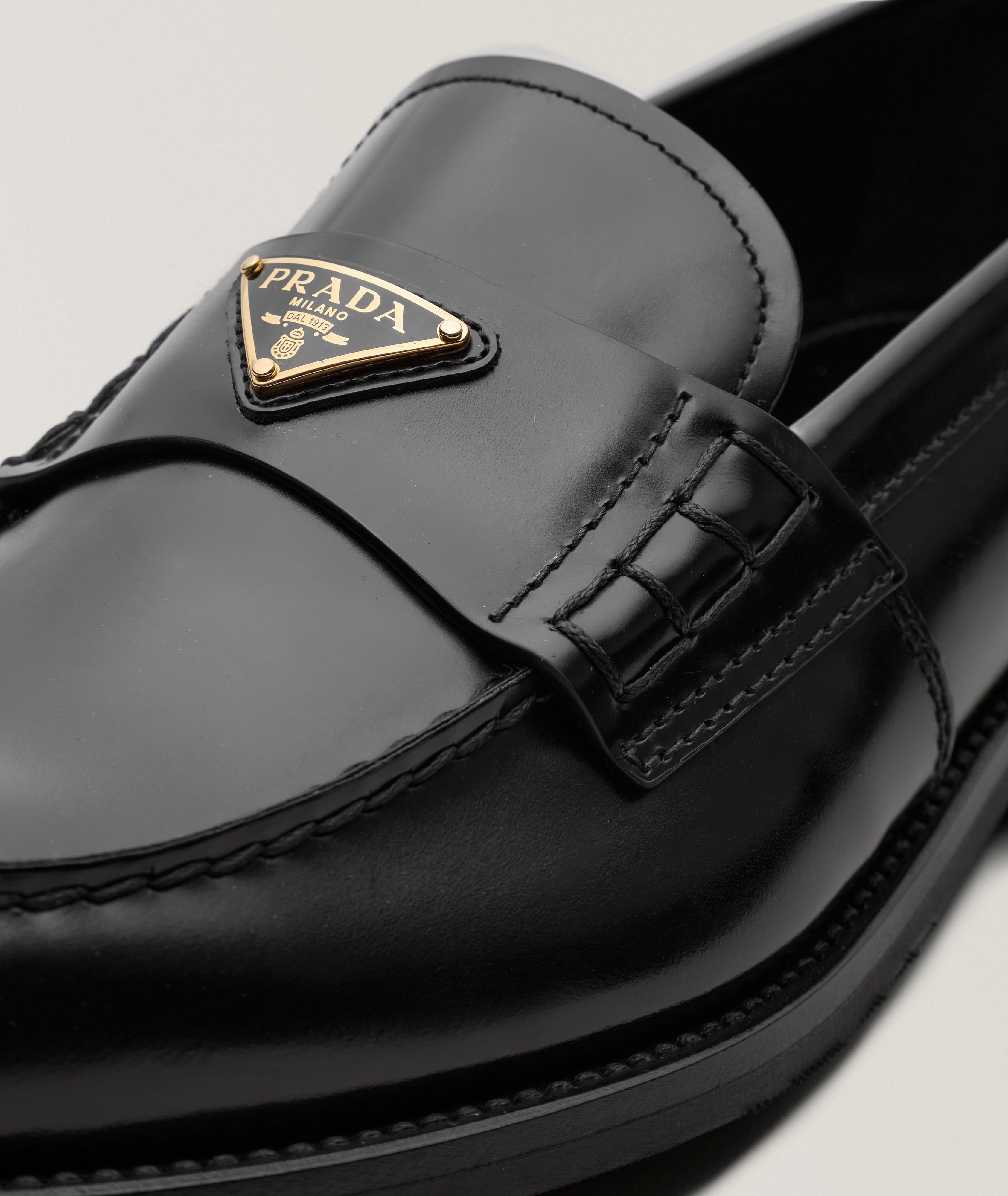 Spazzolato Leather Banded Loafers  image 4