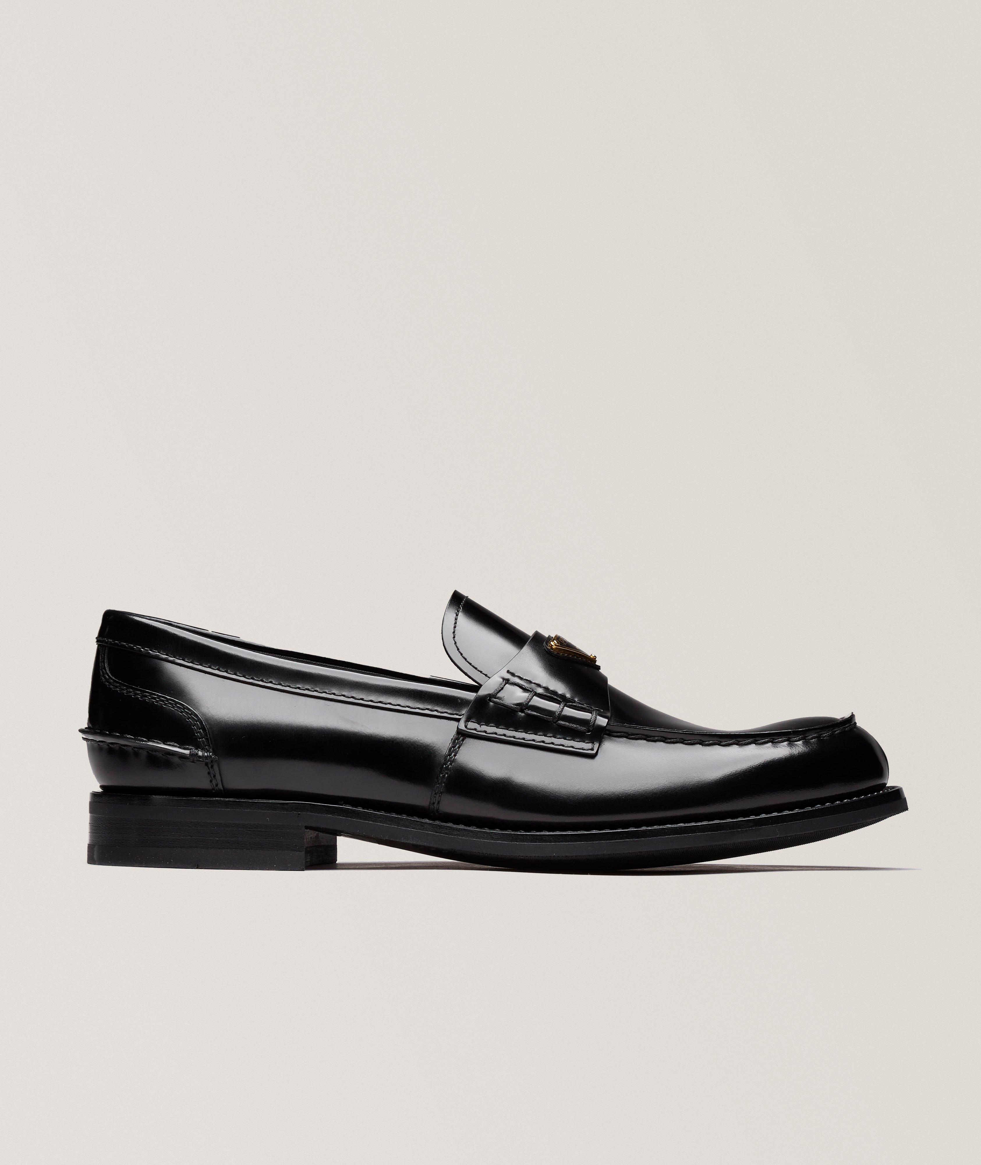 Spazzolato Leather Banded Loafers  image 0