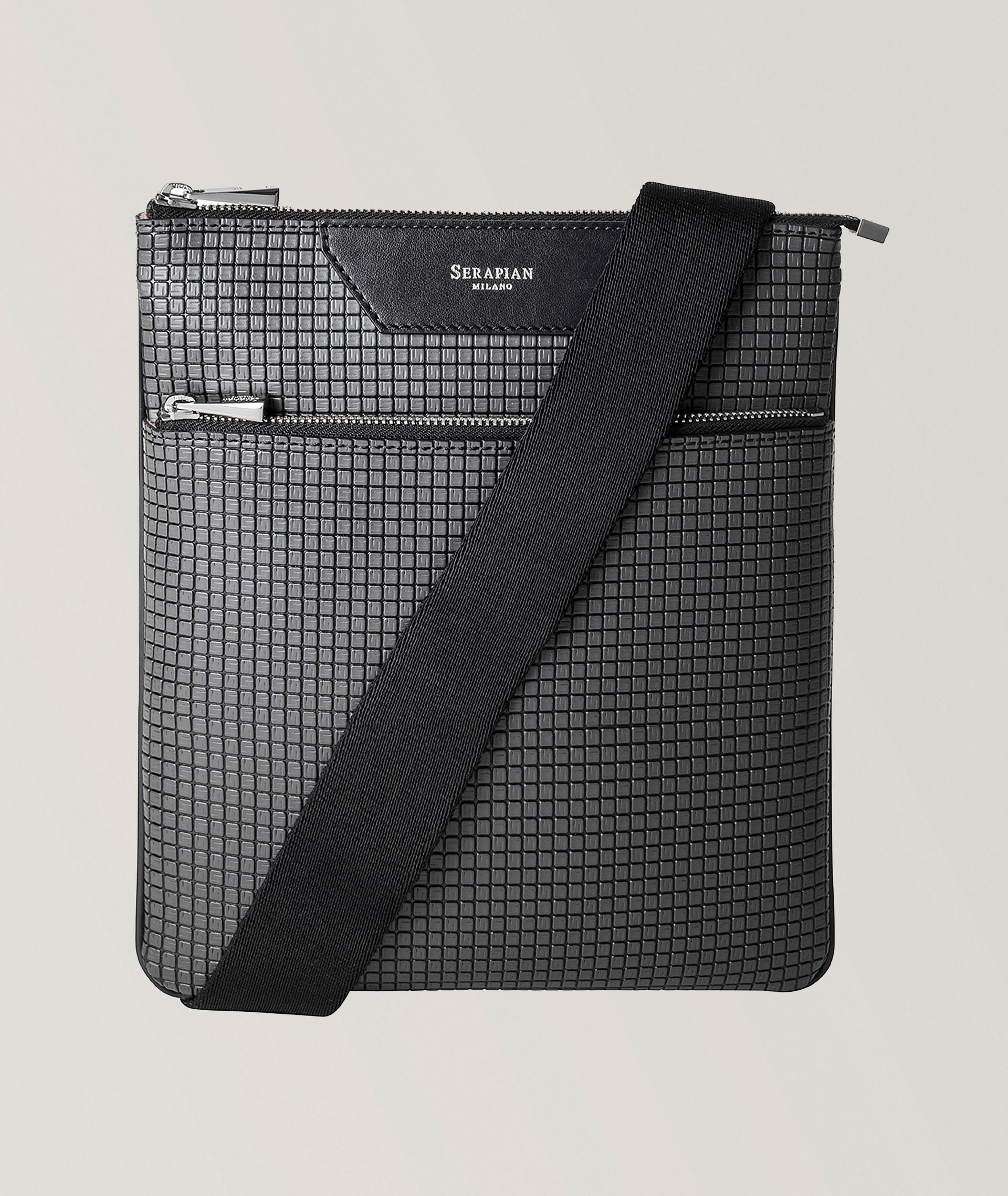 Stepan Canvas & Leather Flat Messenger Bag image 0